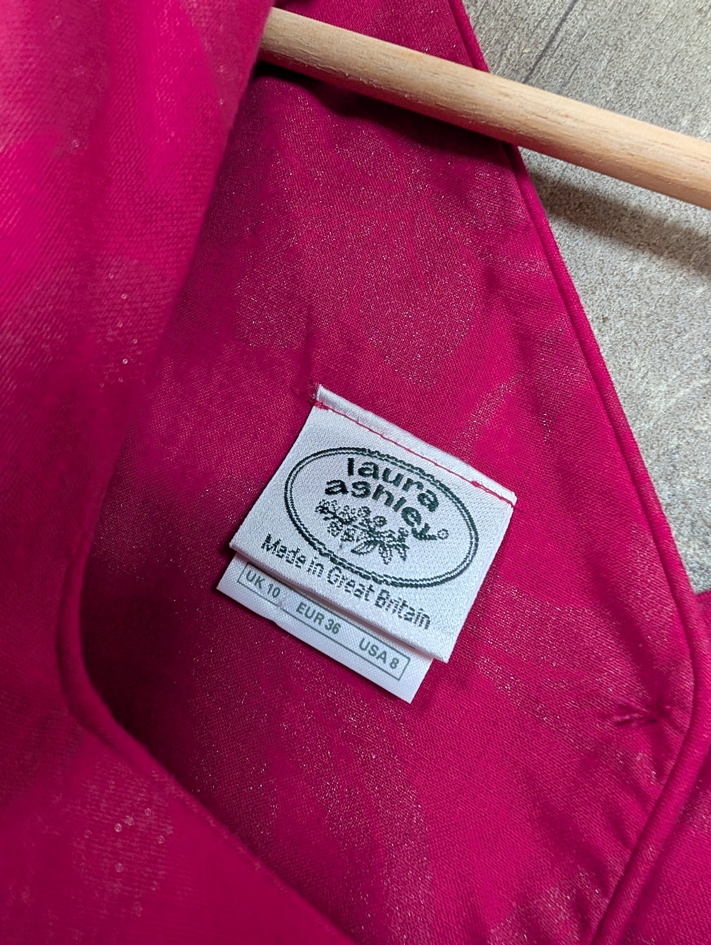 1980s Laura Ashley pink dress - S/8