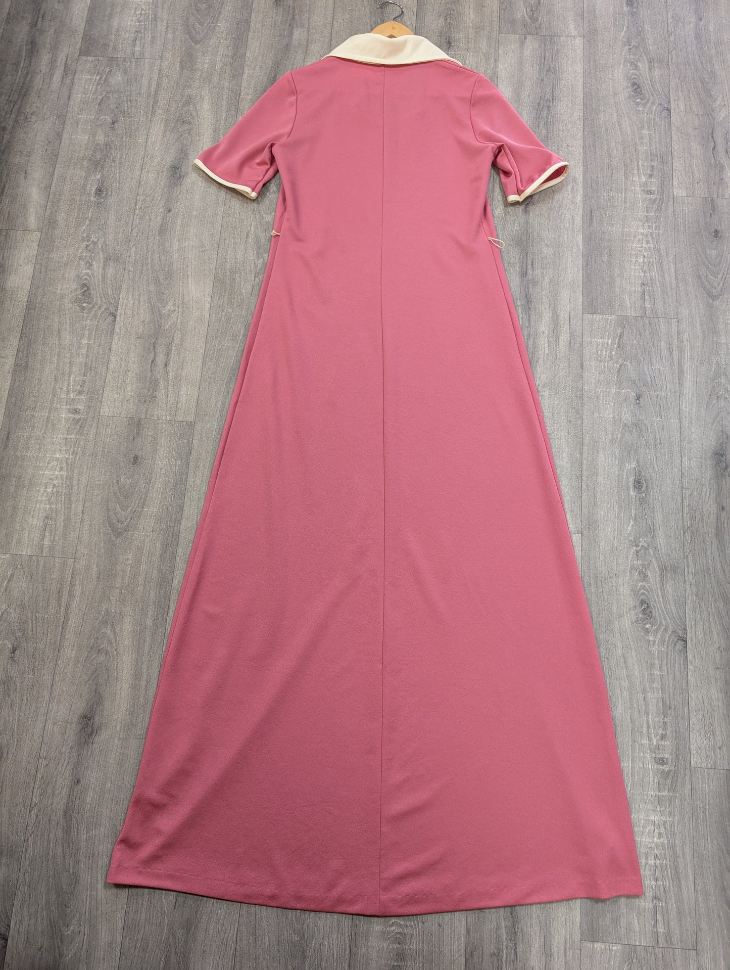 1970s St Michael pink collared dress and belt - 8/10/12