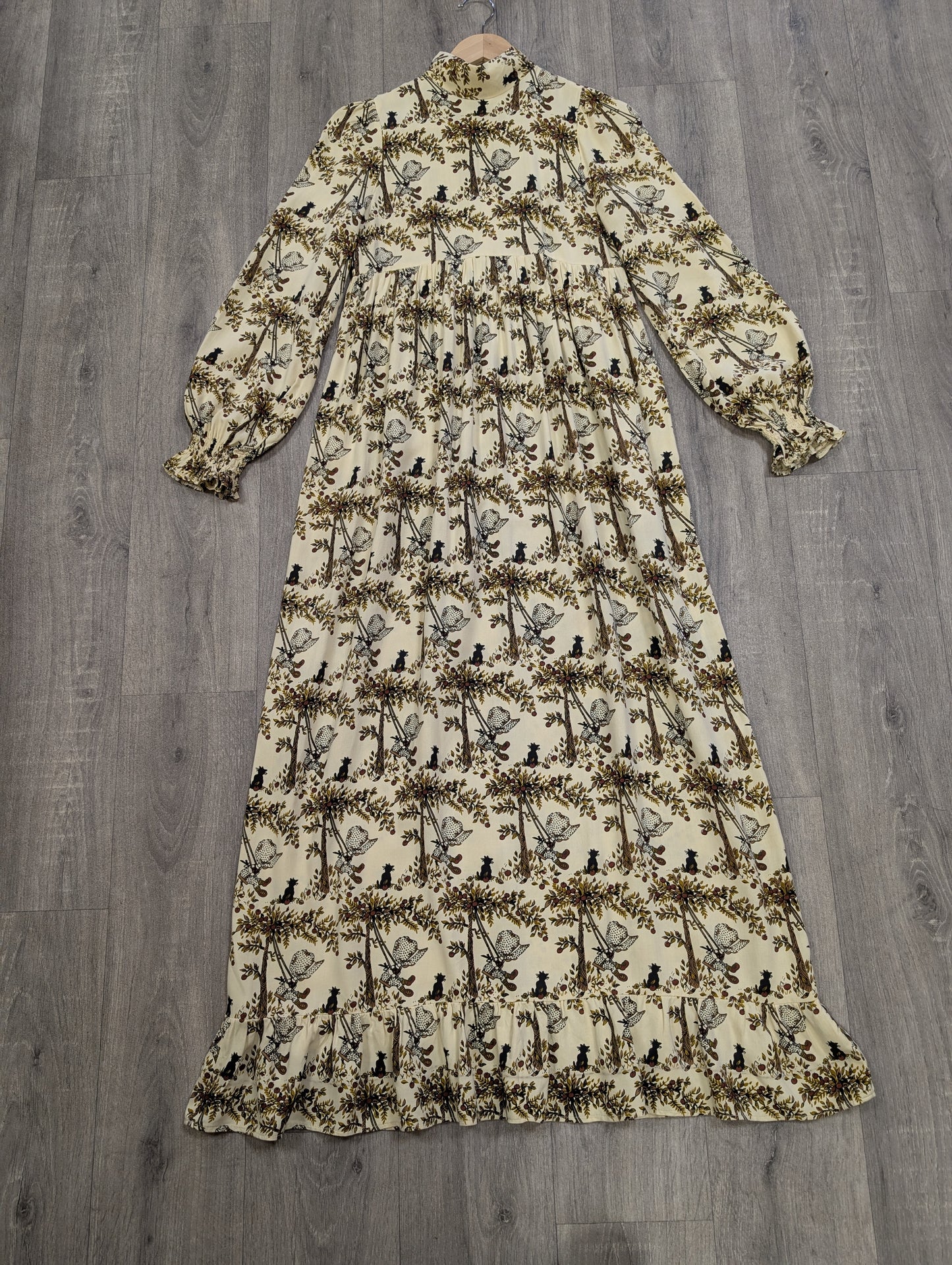 1970s Marion Donaldson novelty Holly Hobbie print maxi dress - XS/S/6/8