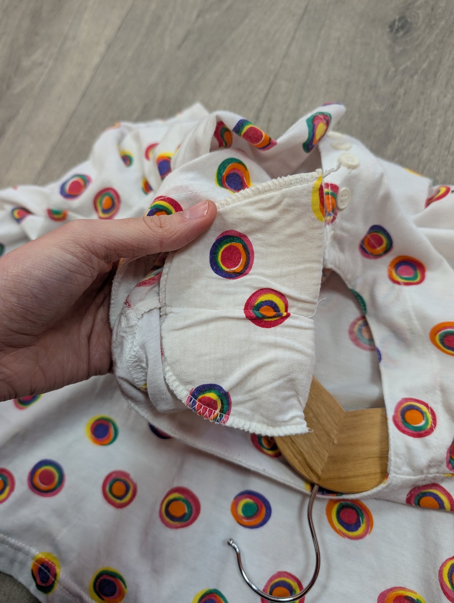 80s/90s Avant Garde rainbow print top