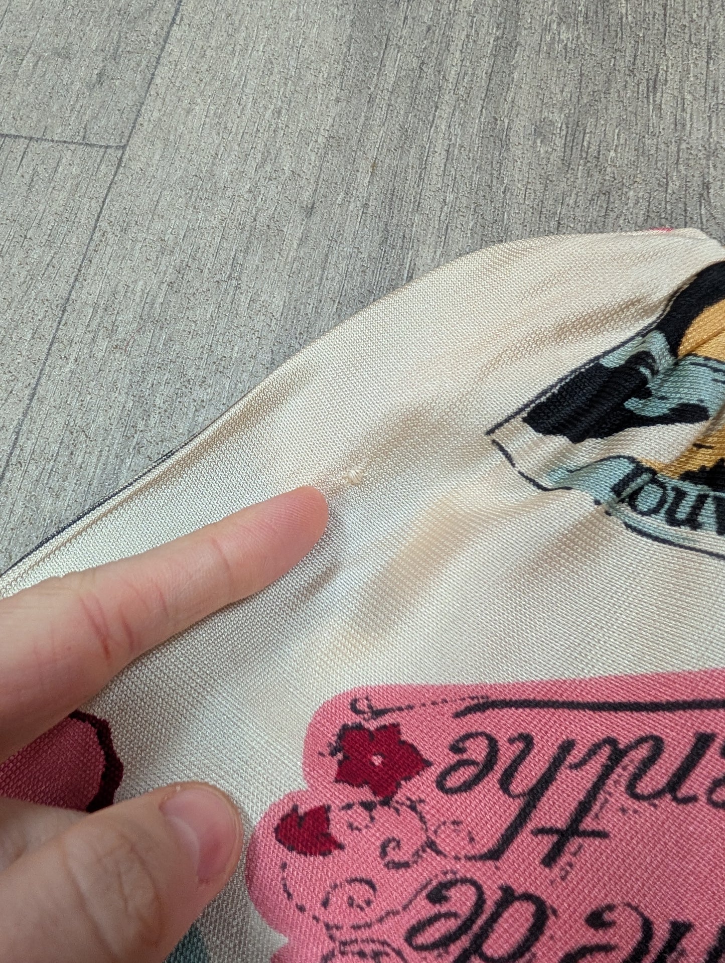 1970s Dorothy Perkins novelty Art Nouveau print tie waist top - XS/S