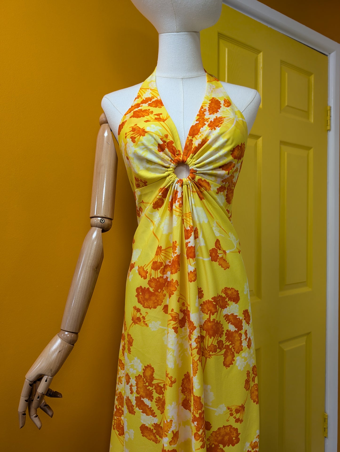 1970s Hawaii Nei halter neck maxi dress - S/8/10