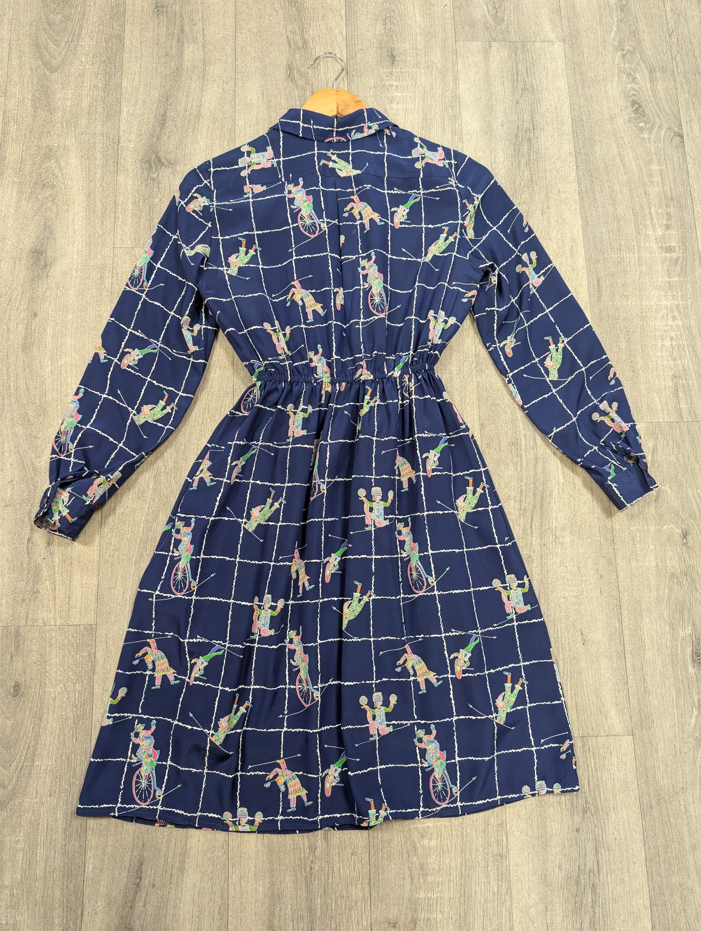 1980s clown print dress - XS