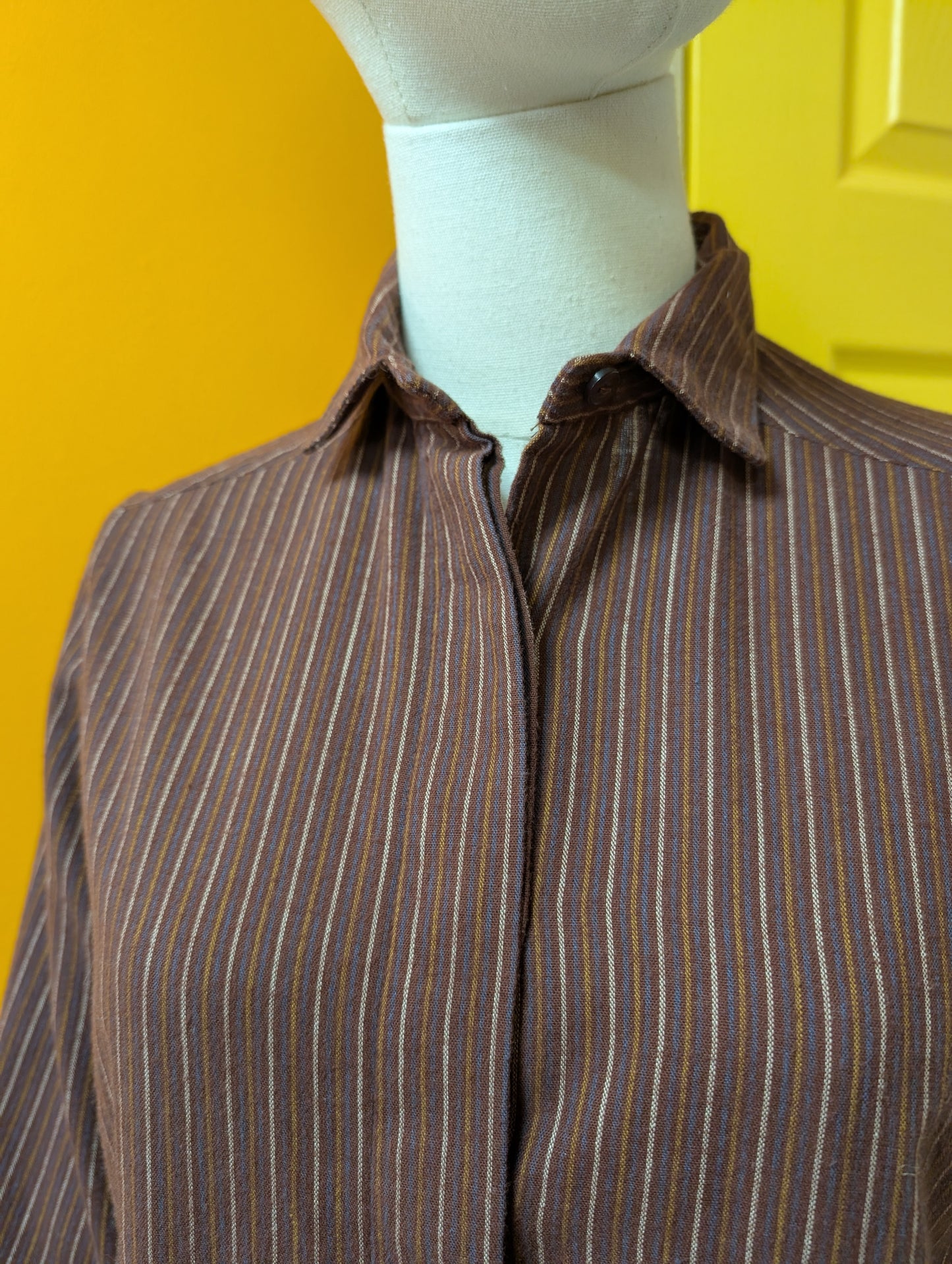 1980s St Michael brushed cotton shirt - XS