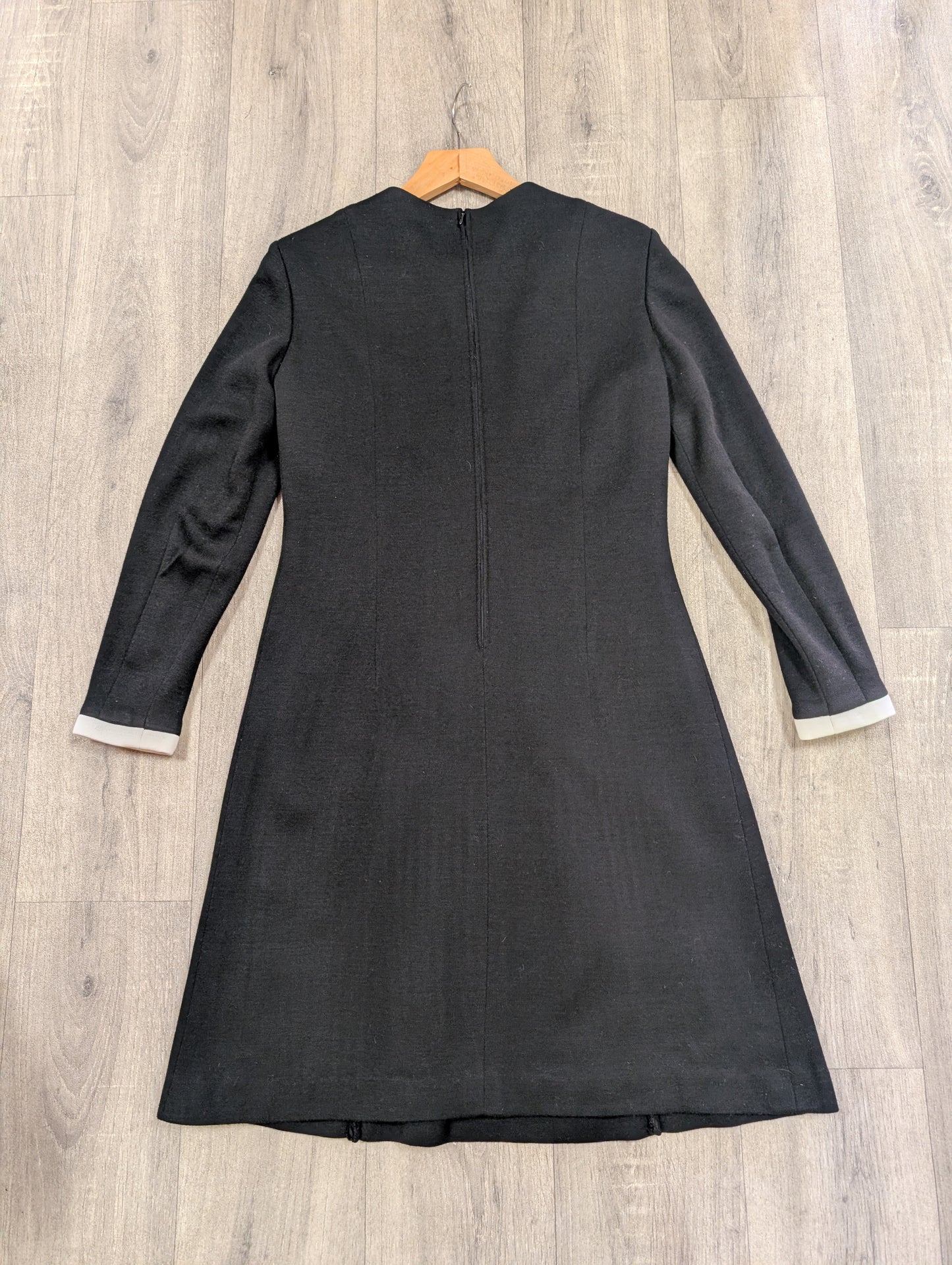 1970s black/red/white dress - S/10
