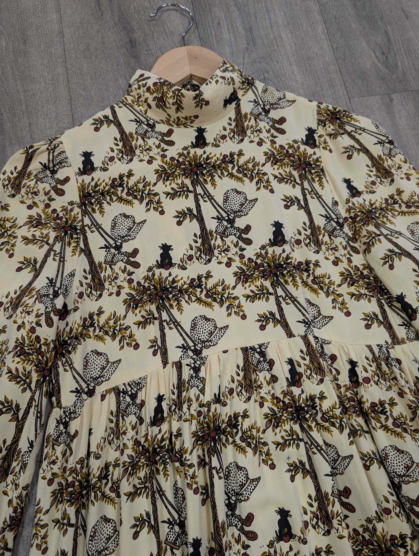 1970s Marion Donaldson novelty Holly Hobbie print maxi dress - XS/S/6/8