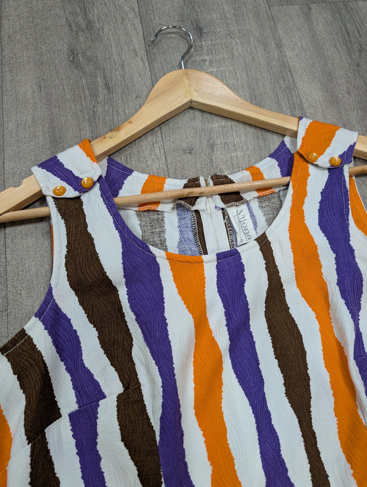 60s/70s Vilona cotton dress - S/10