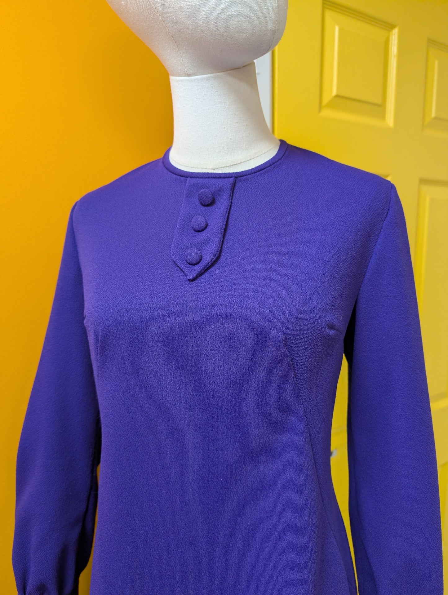 60s/70s purple dress - M/12