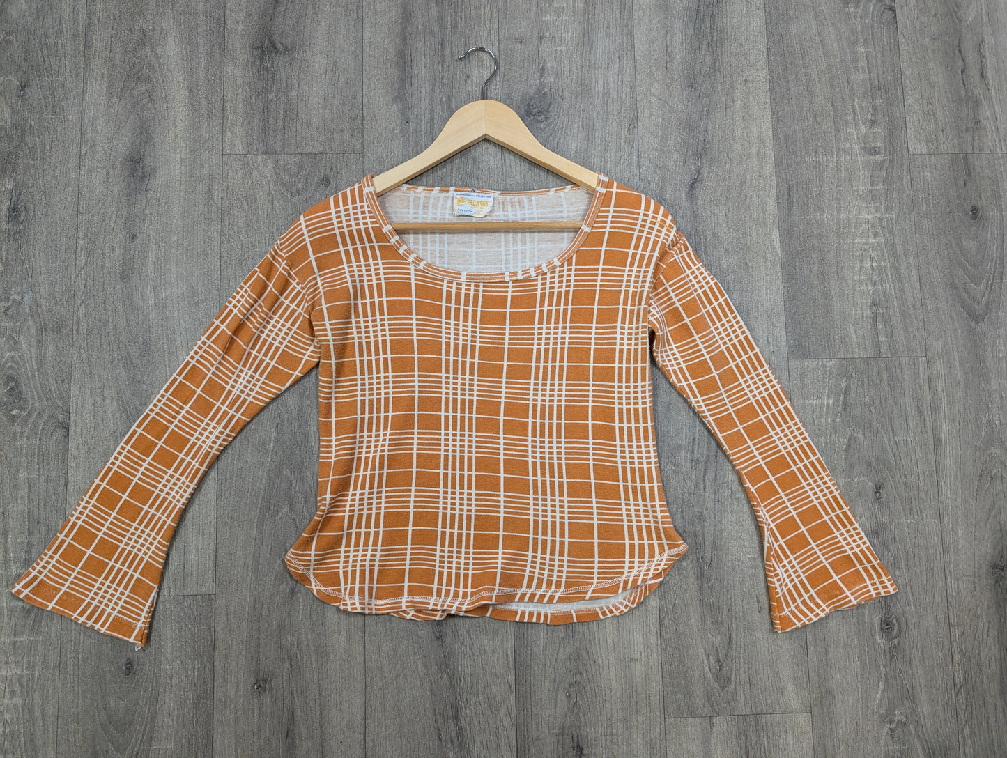 1970s Pegasus cotton check t-shirt - M