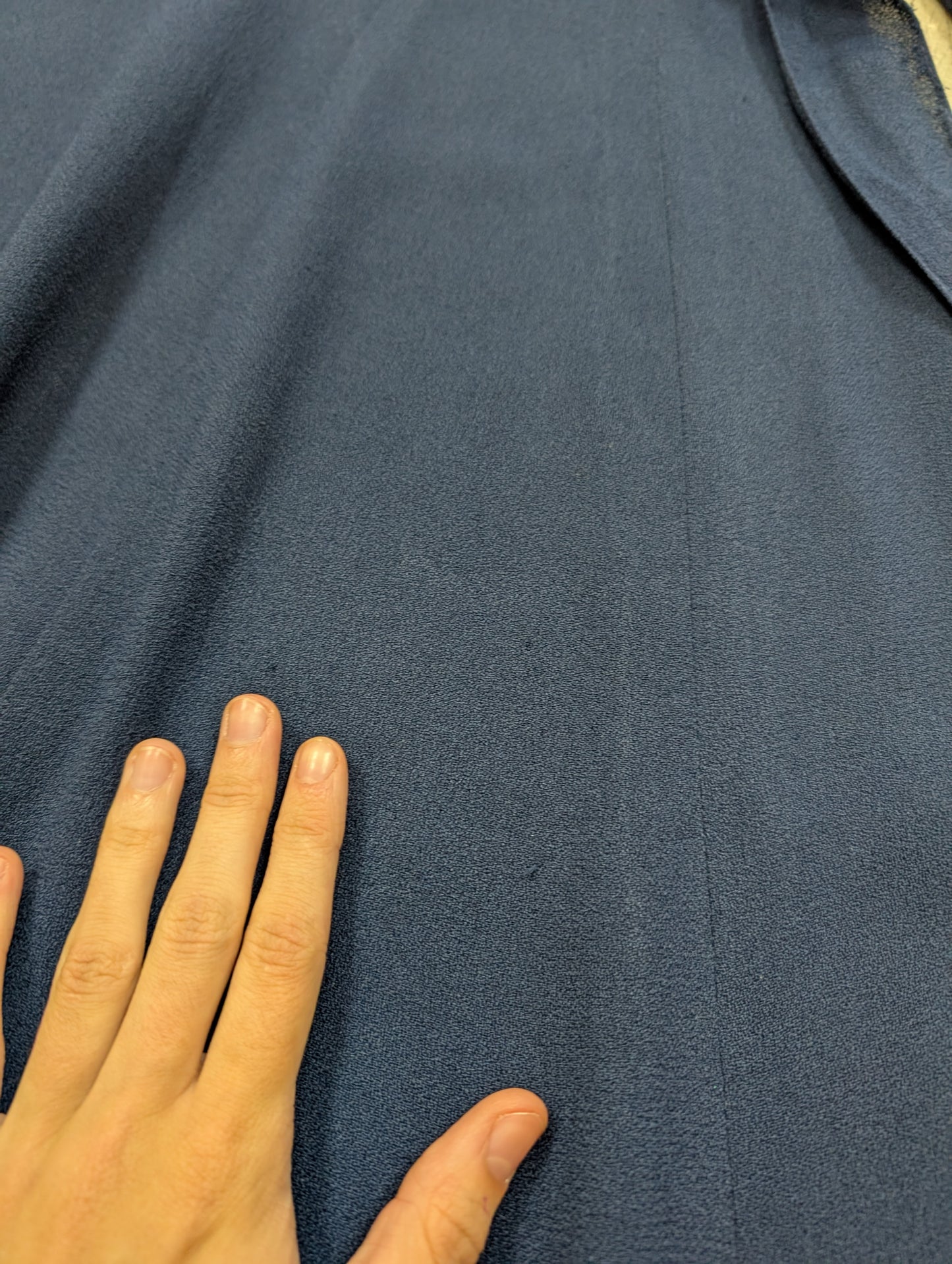 1970s Ossie Clark for Radley moss crepe navy blue dress - S/M