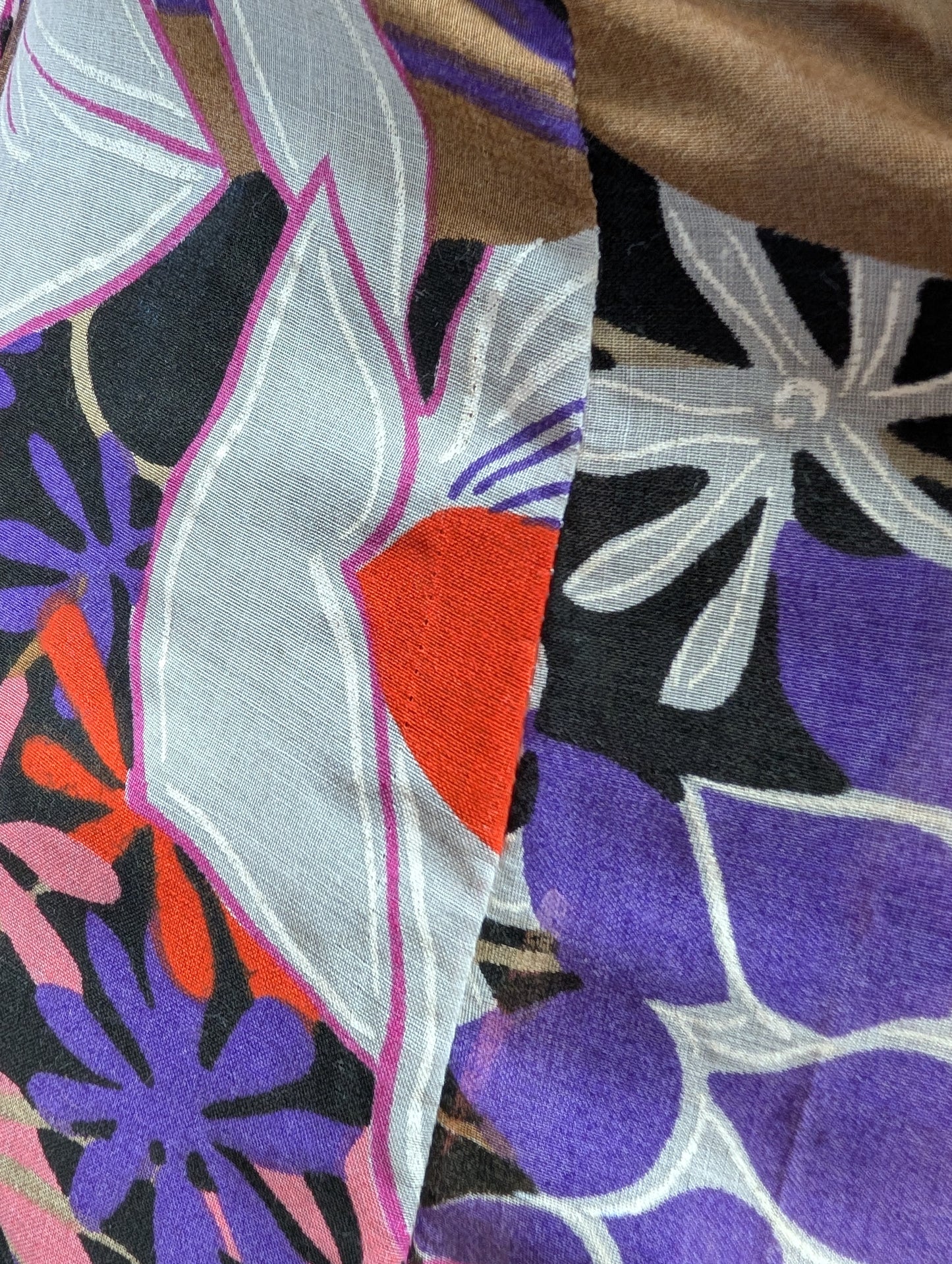 1970s Bernard Freres floral dress - M