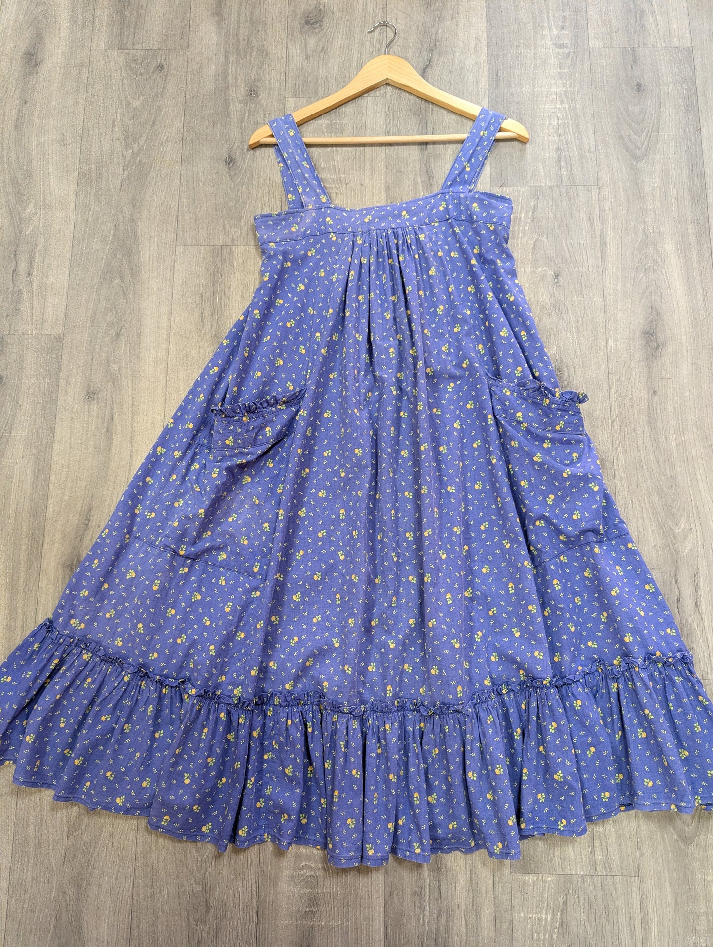 1970s Laura Ashley made in Carno cotton dress - XS/S/6/8
