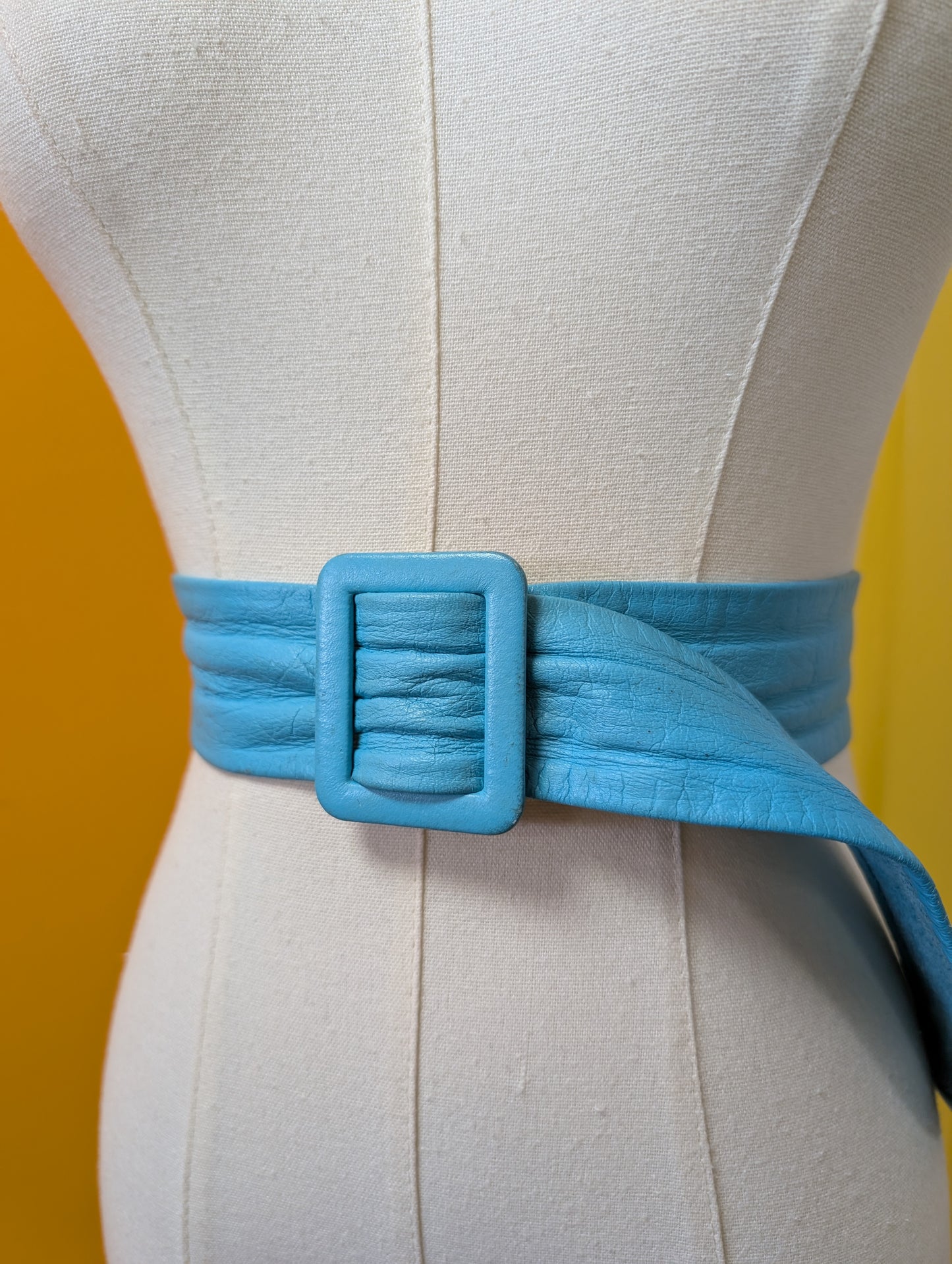 1980s turquoise leather belt