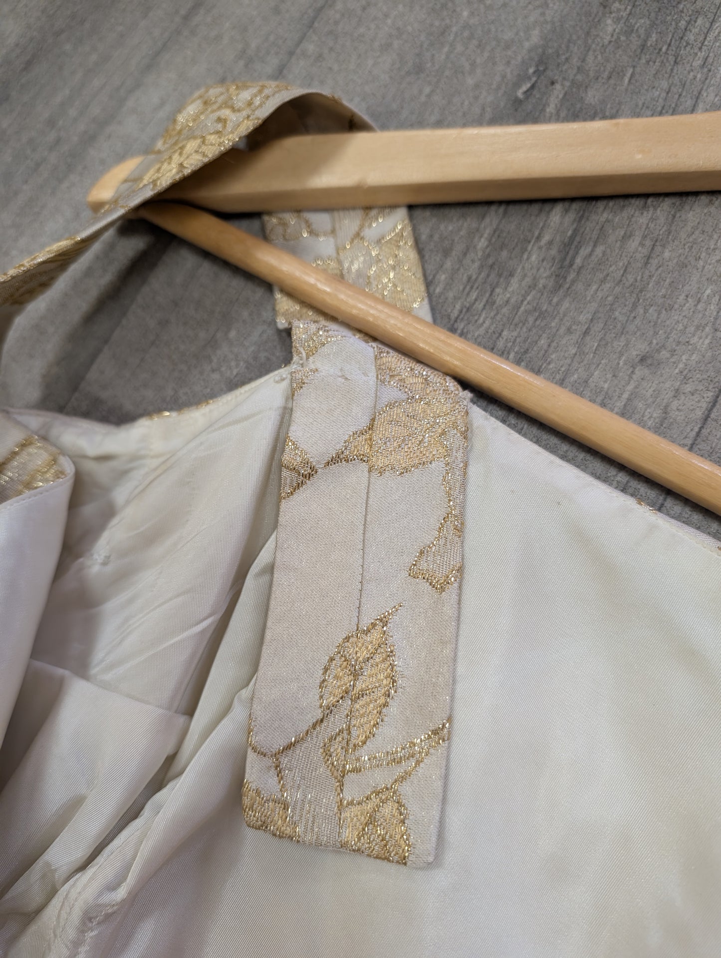 Gold brocade party dress - S/8