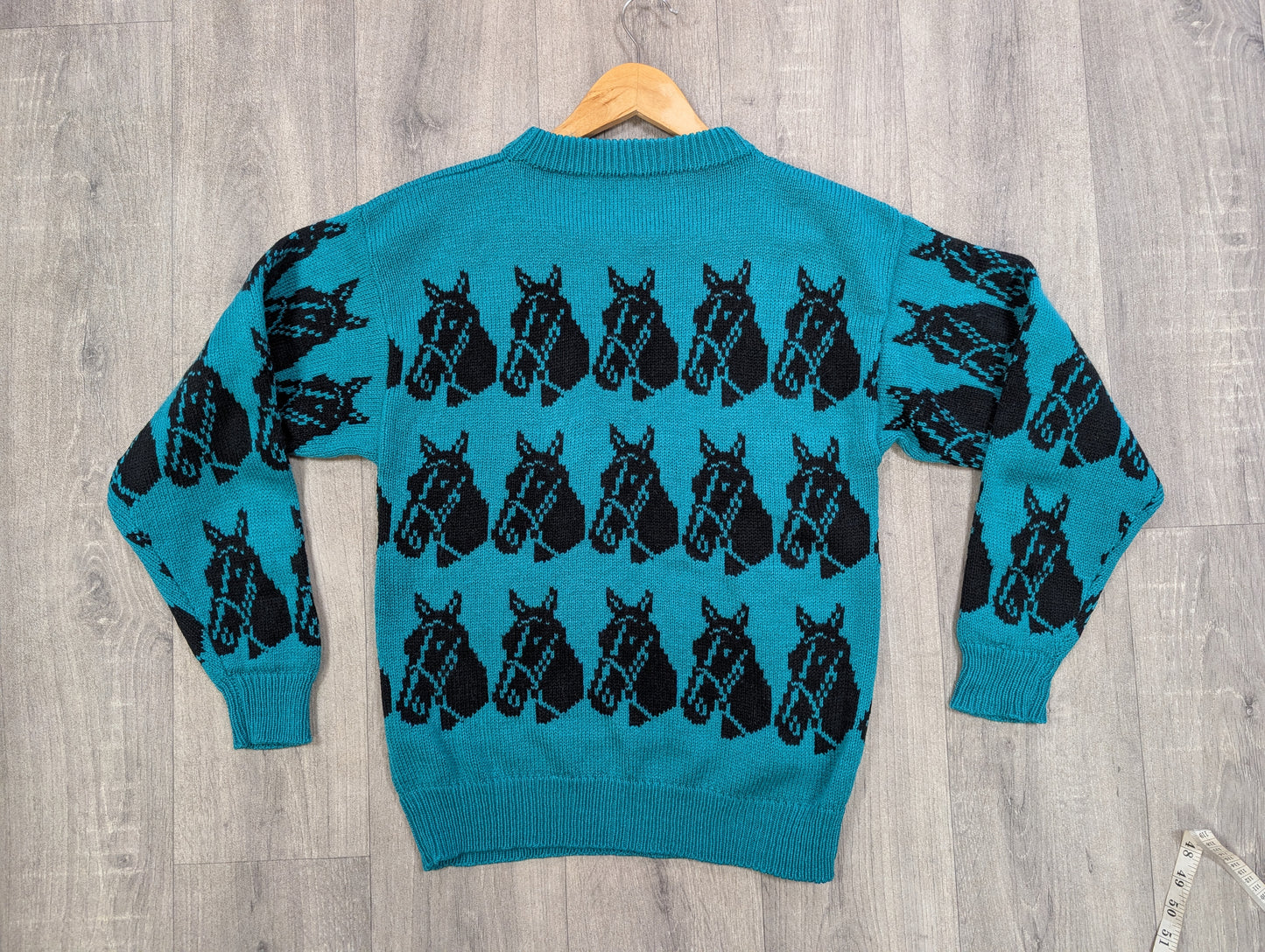 Horse jumper green/black - S