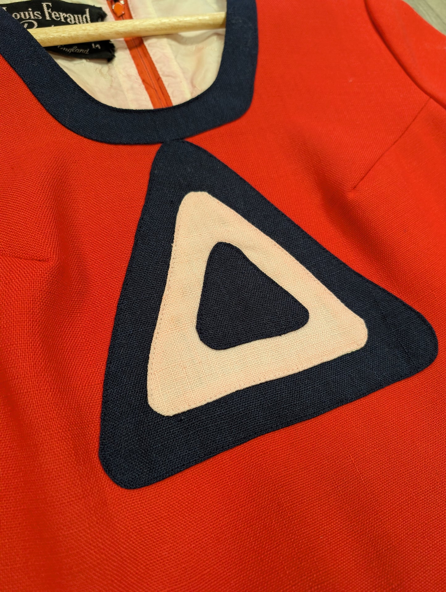 Late 60s Louis Feraud at Rembrandt space age colour block dress - S/8/10