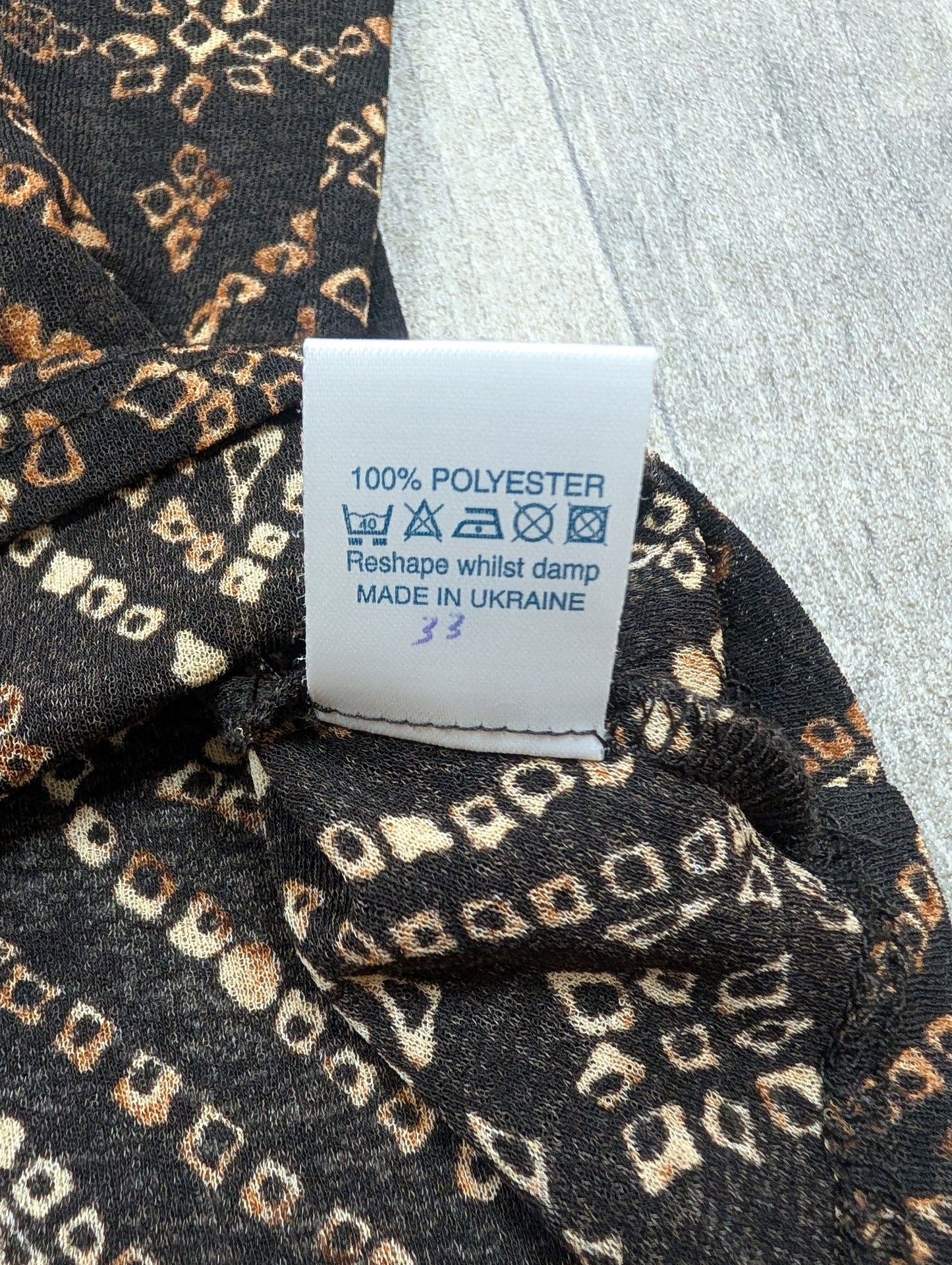 1990s New Look brown top with lace up cuffs - M/12