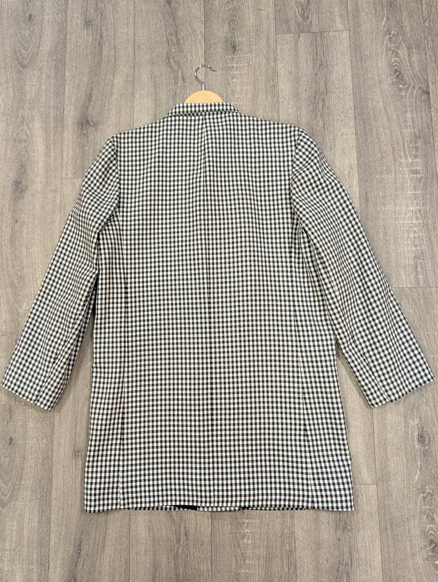 1980s black & white check jacket - M