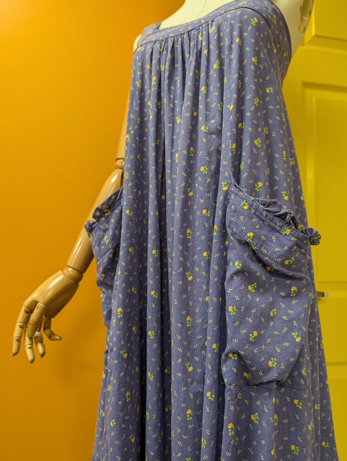 1970s Laura Ashley made in Carno cotton dress - XS/S/6/8