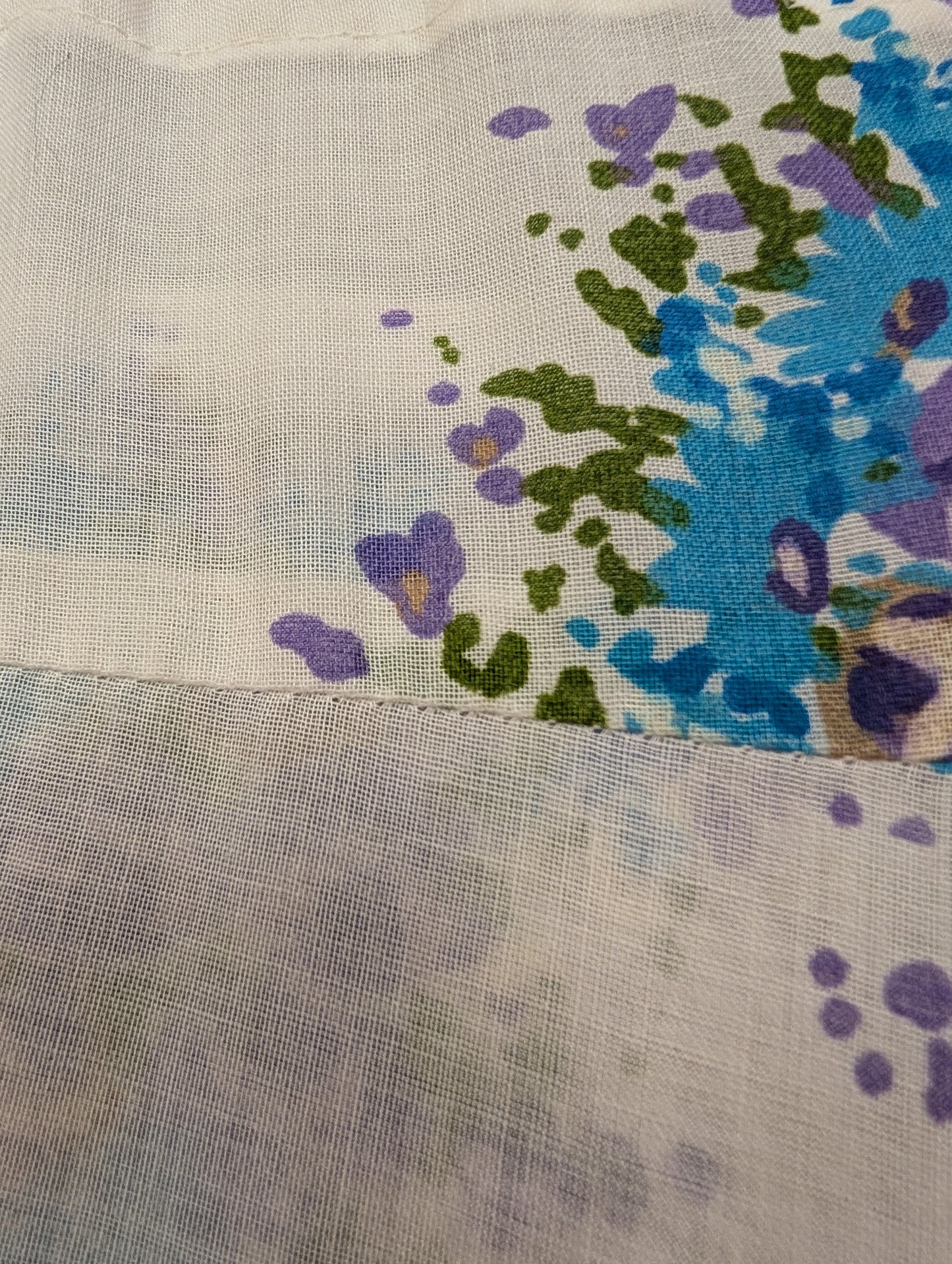 1960s sheer floral mini dress - XS/6