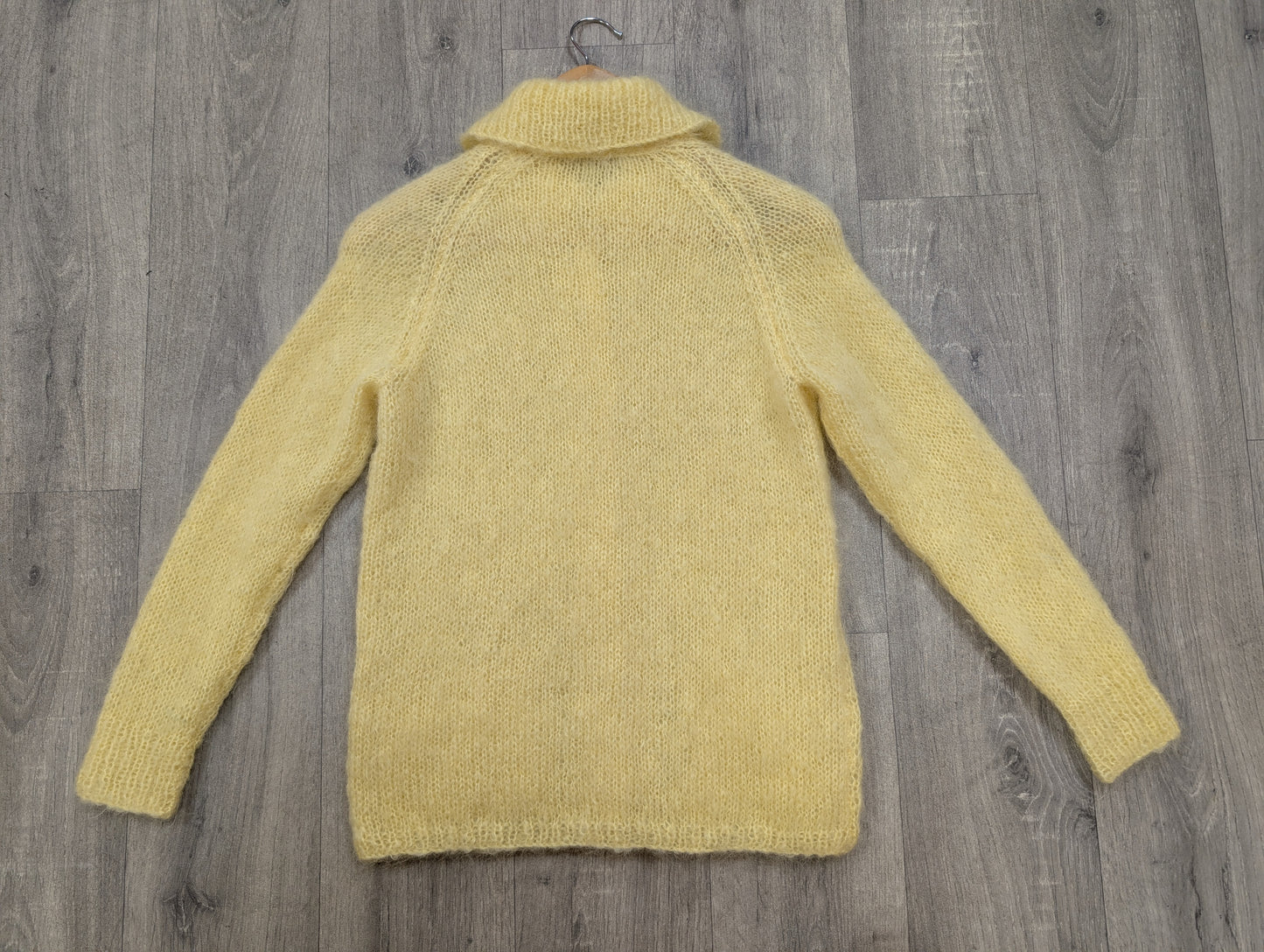 1960s yellow mohair cardigan - XS