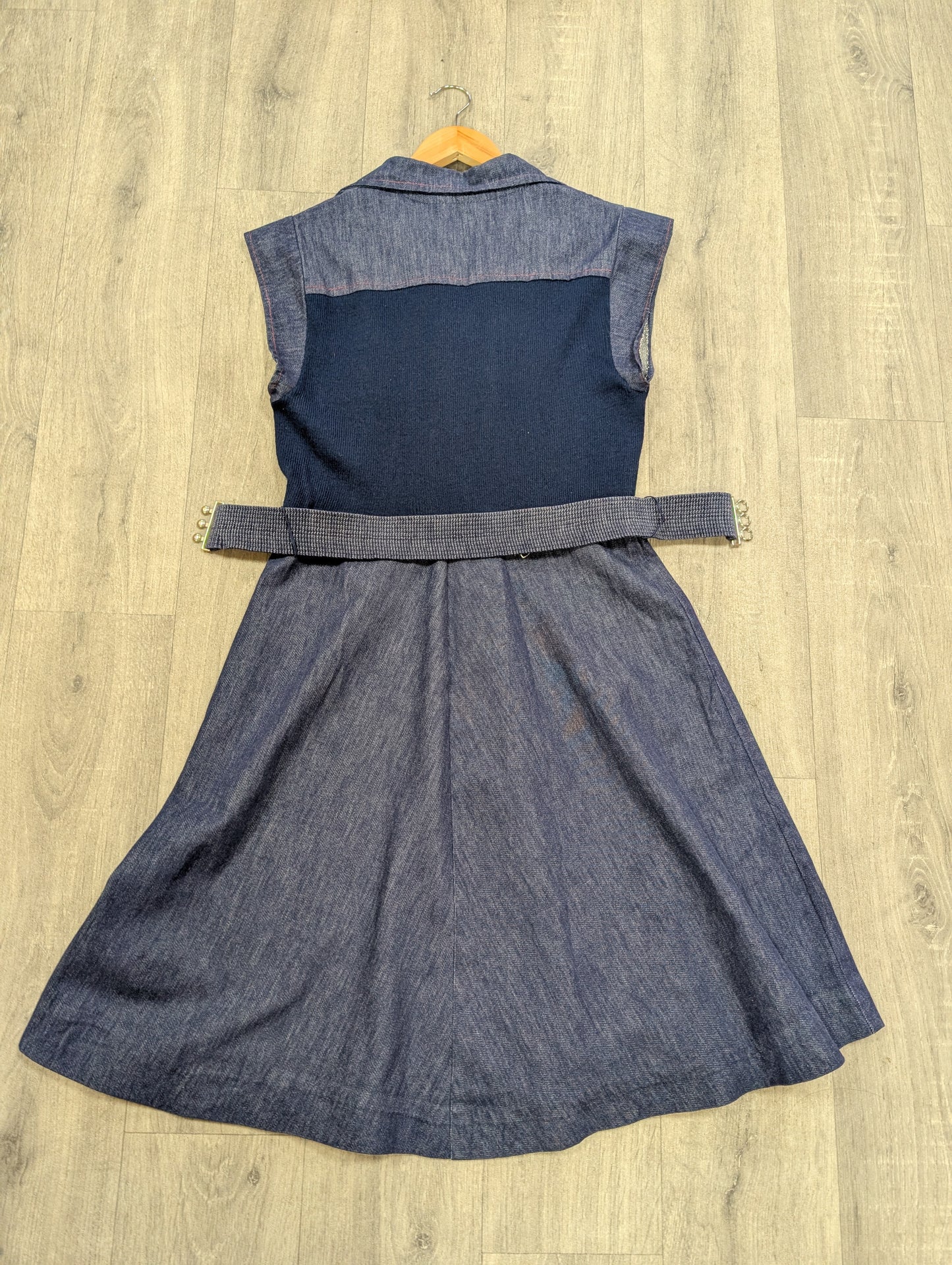 1970s C&A denim dress and belt - S/M/10/12