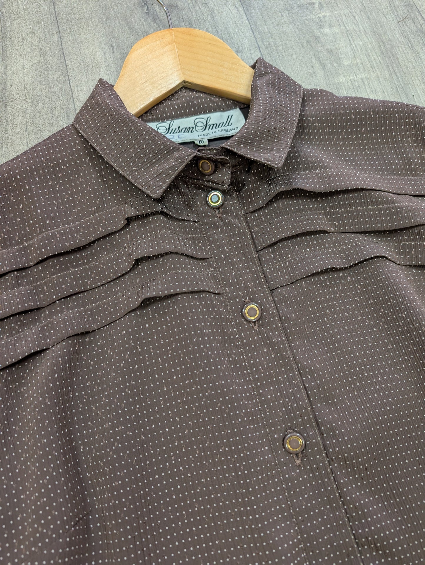 1970s Susan Small brown dress - M/12