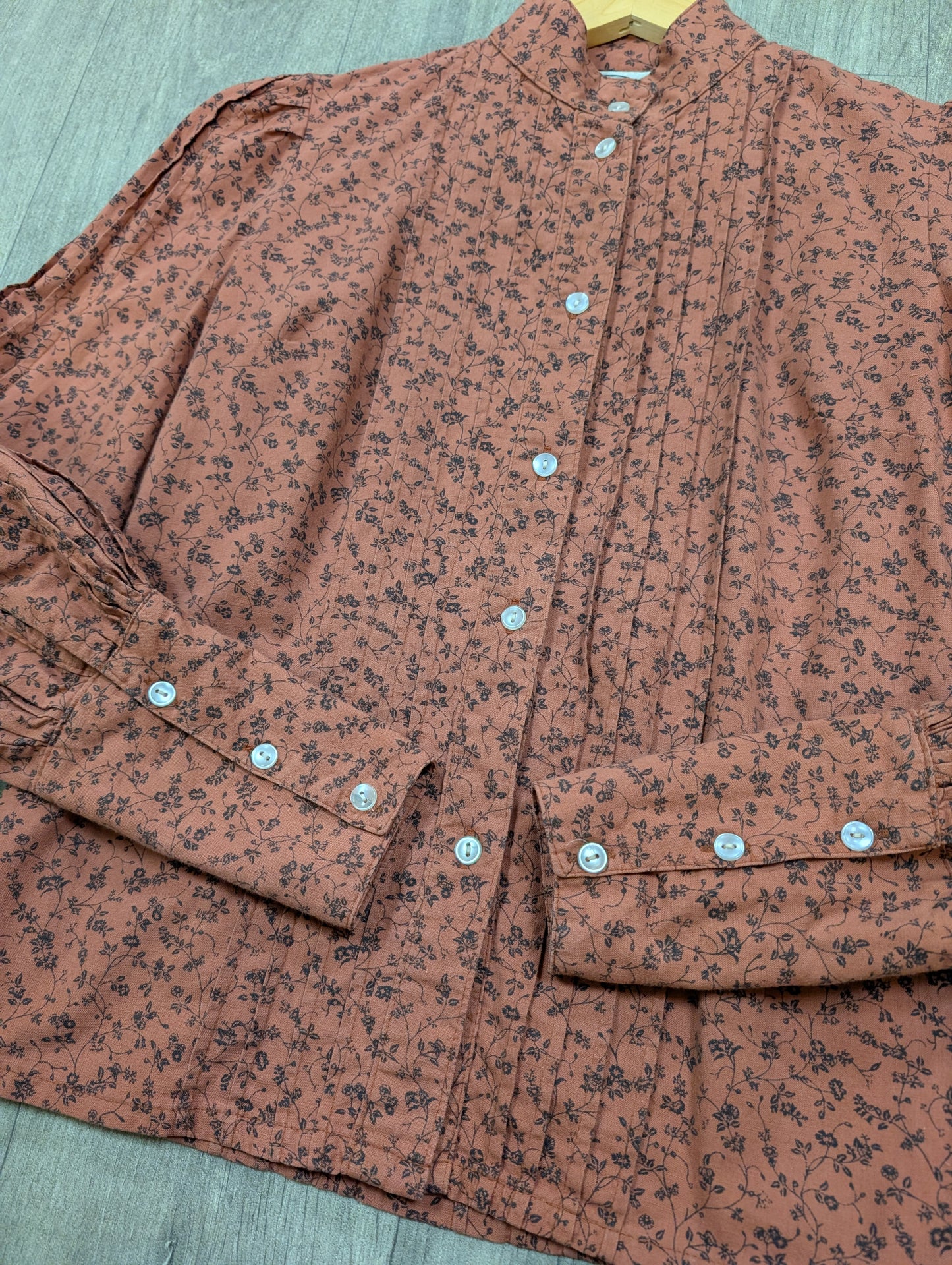 1970s Laura Ashley made in Wales cotton shirt - XS/S