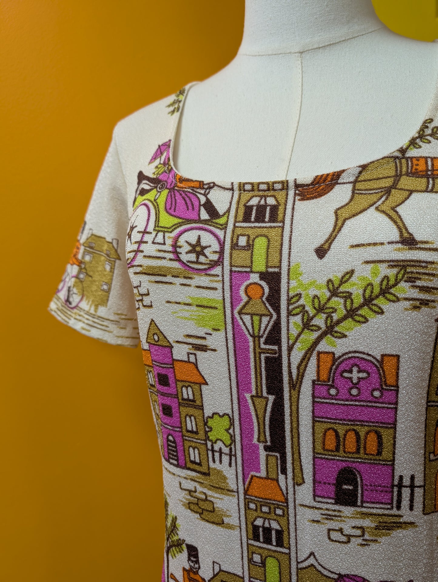 1970s novelty print top - S/M