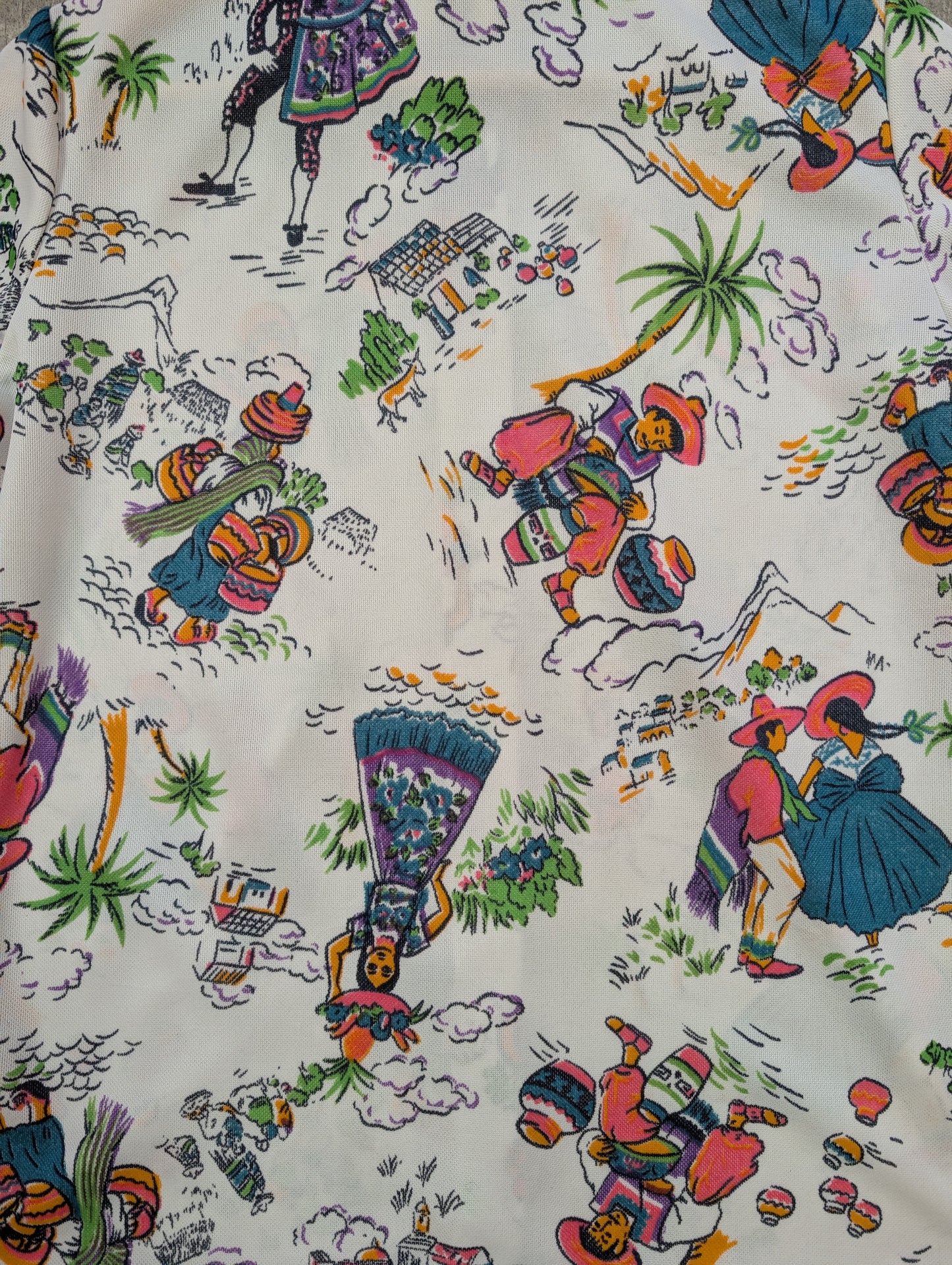1970s novelty Mexican print shirt - M