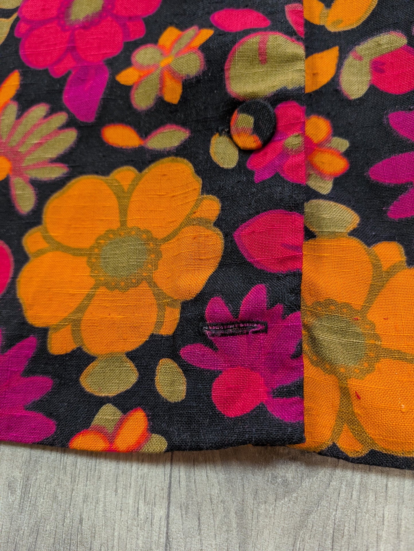 1960s Carnegie floral dress - S/8/10