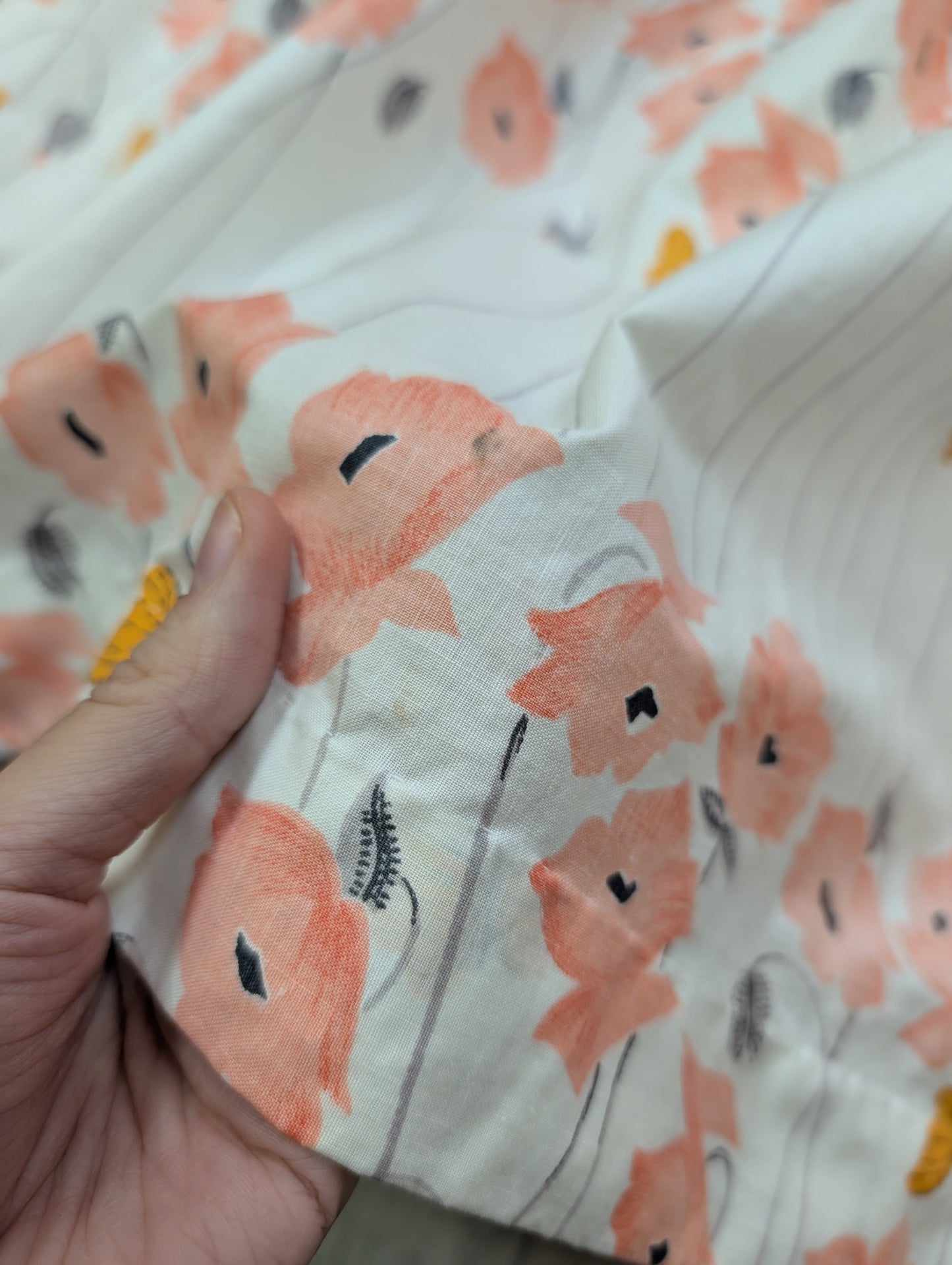 50s/60s floral butterfly print cotton dress - 37"B 29"W