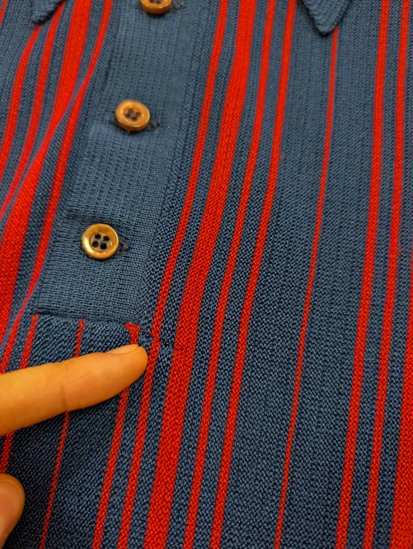 1960s St Michael red/blue shirt