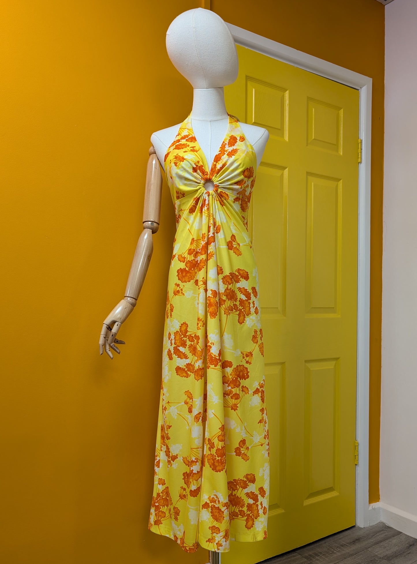 1970s Hawaii Nei halter neck maxi dress - S/8/10