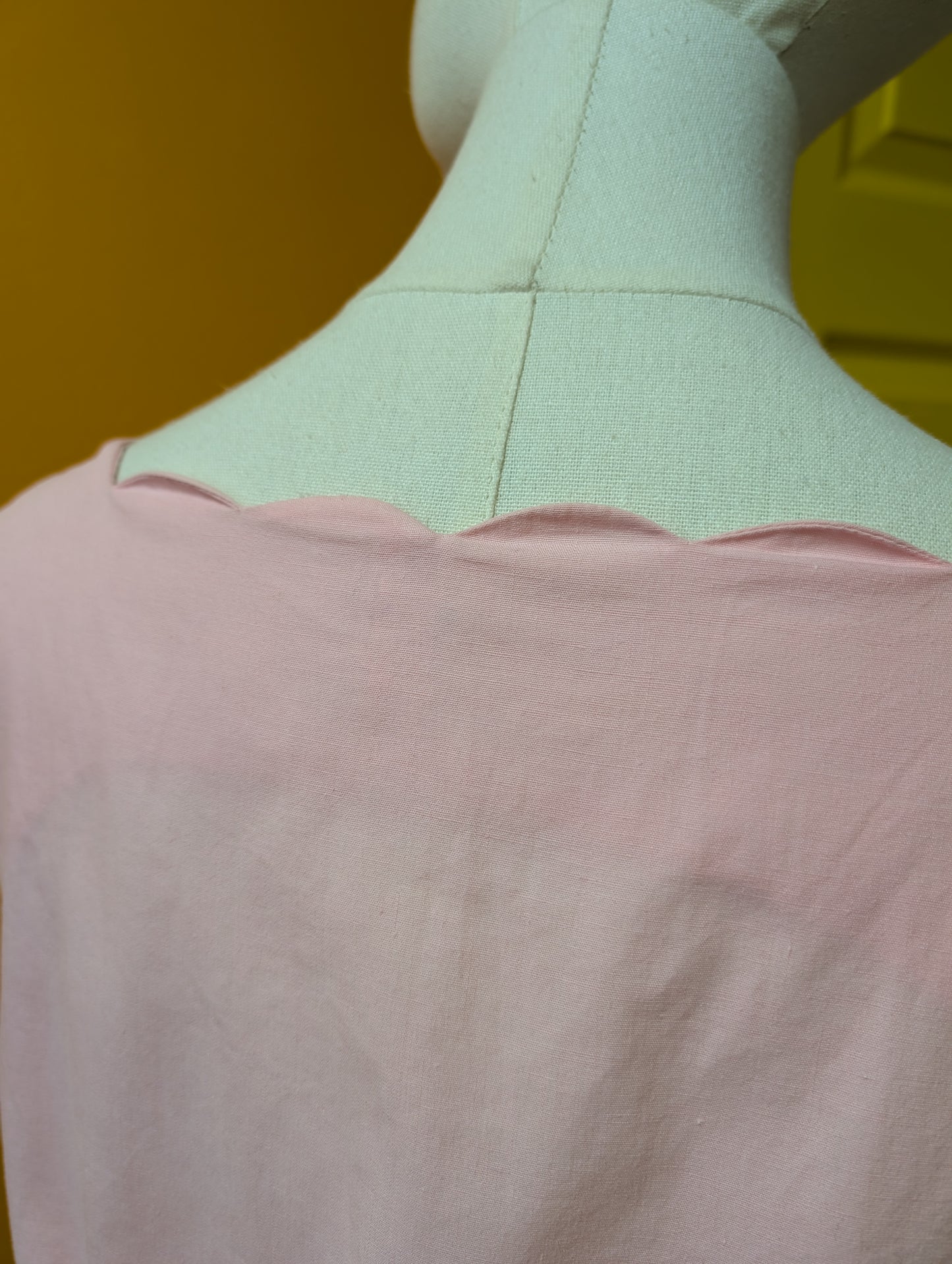 1950s Red Girl pink cotton top - M