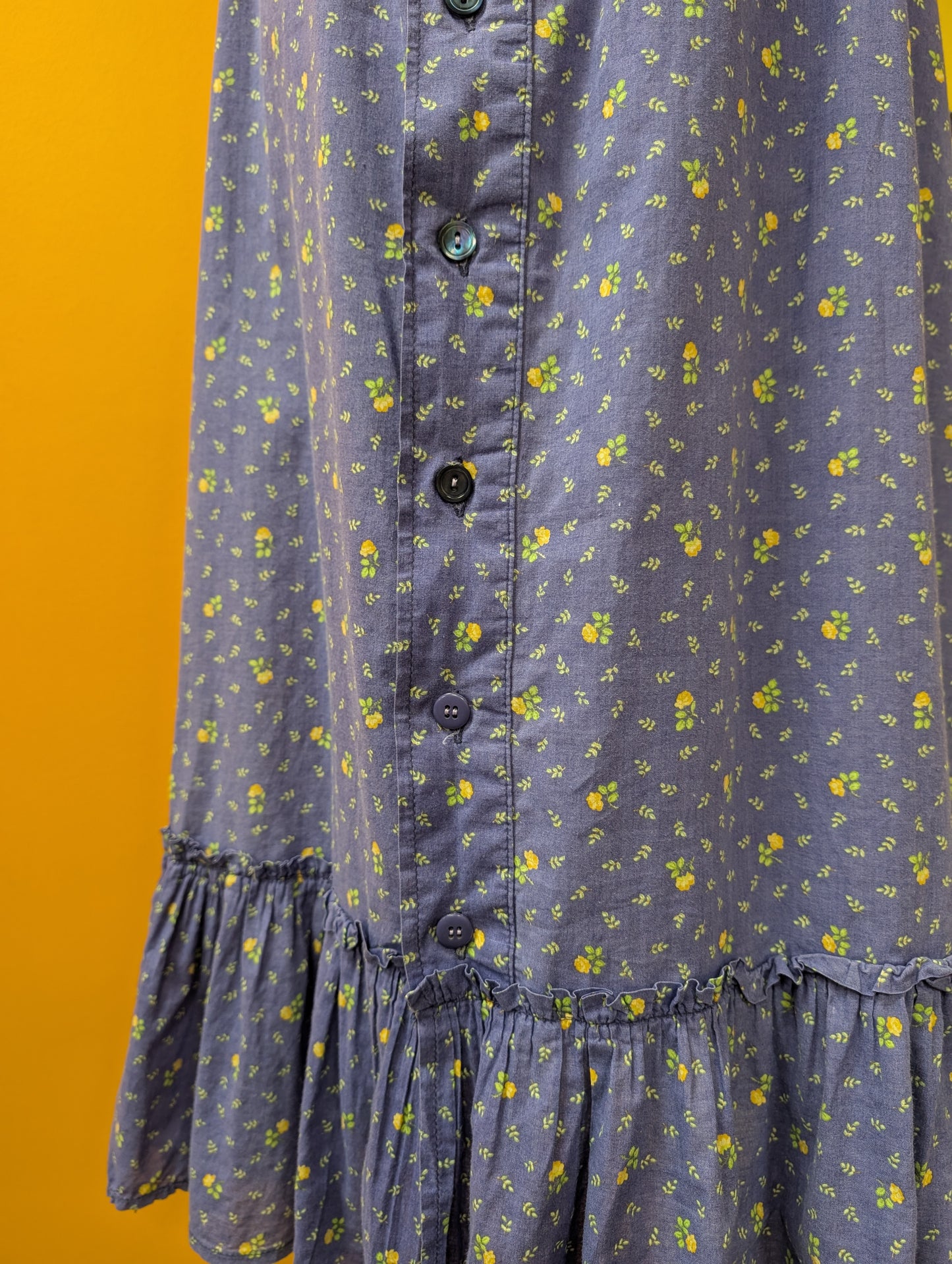 1970s Laura Ashley made in Carno cotton dress - XS/S/6/8