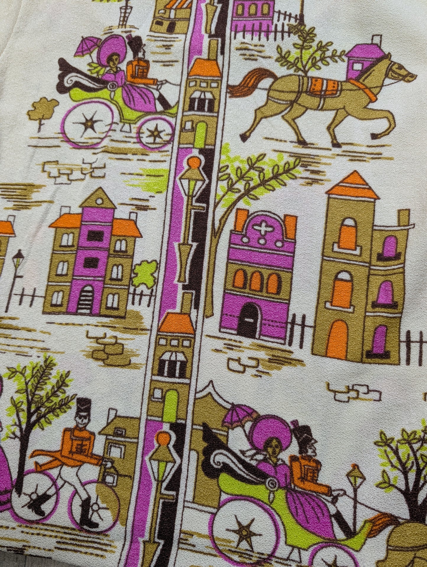 1970s novelty print top - S/M
