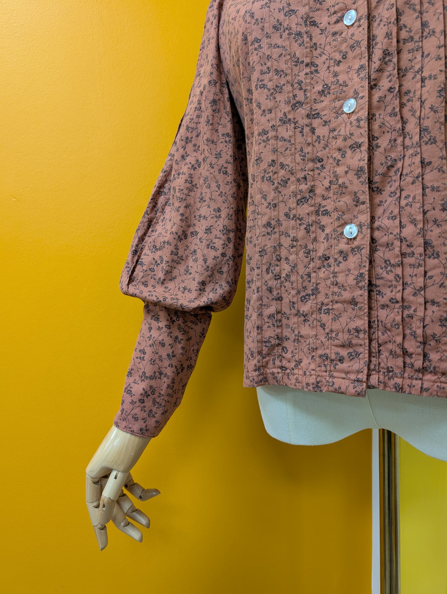 1970s Laura Ashley made in Wales cotton shirt - XS/S