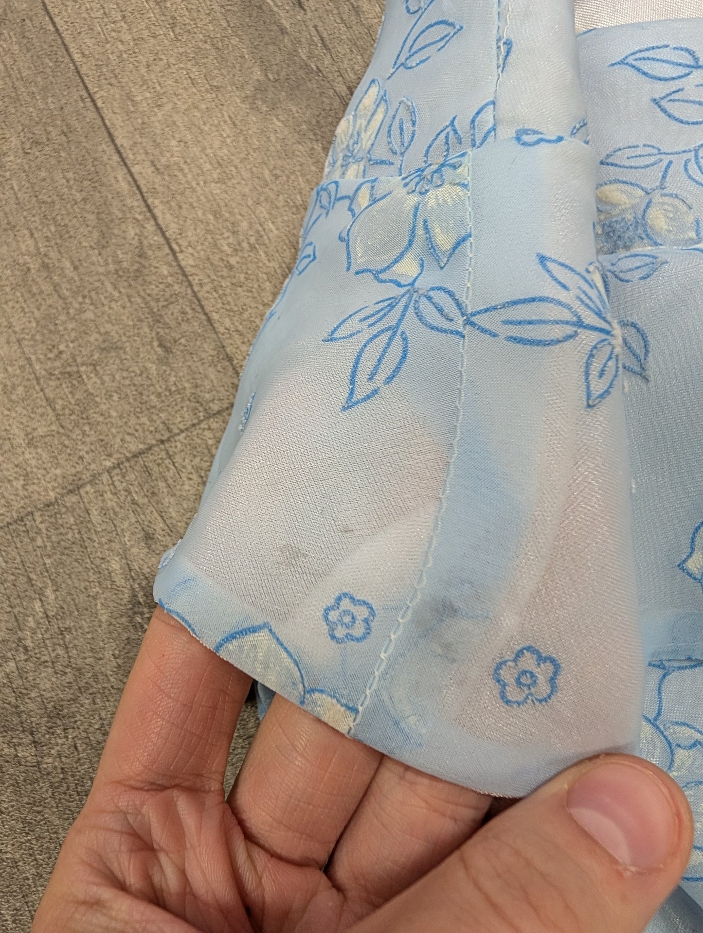 Sweet 1950s blue floral dress - S/8/10