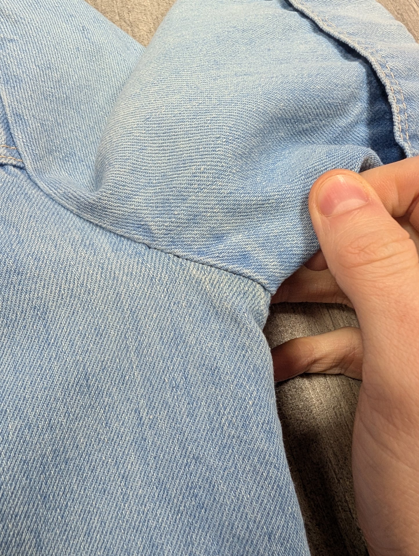 1970s denim shirt with MG patch - S