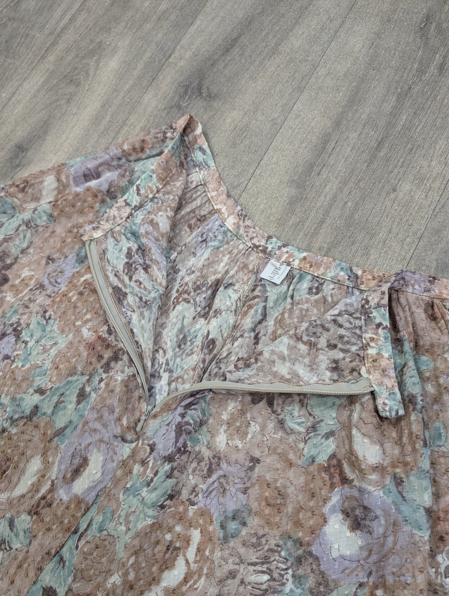 1970s Andre Peters floral blouse and skirt - S/8/10