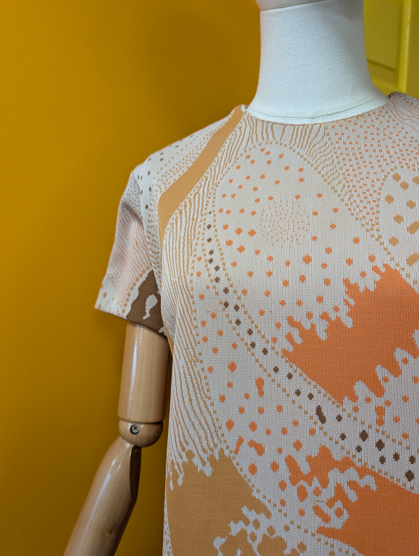 1960s crimplene dress - L/16