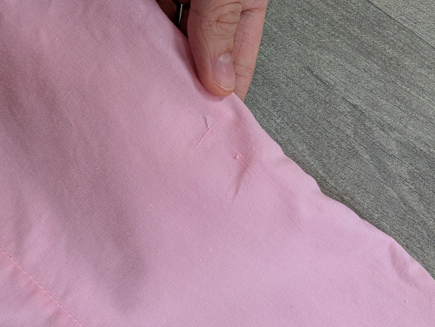 1950s Red Girl pink cotton top - M