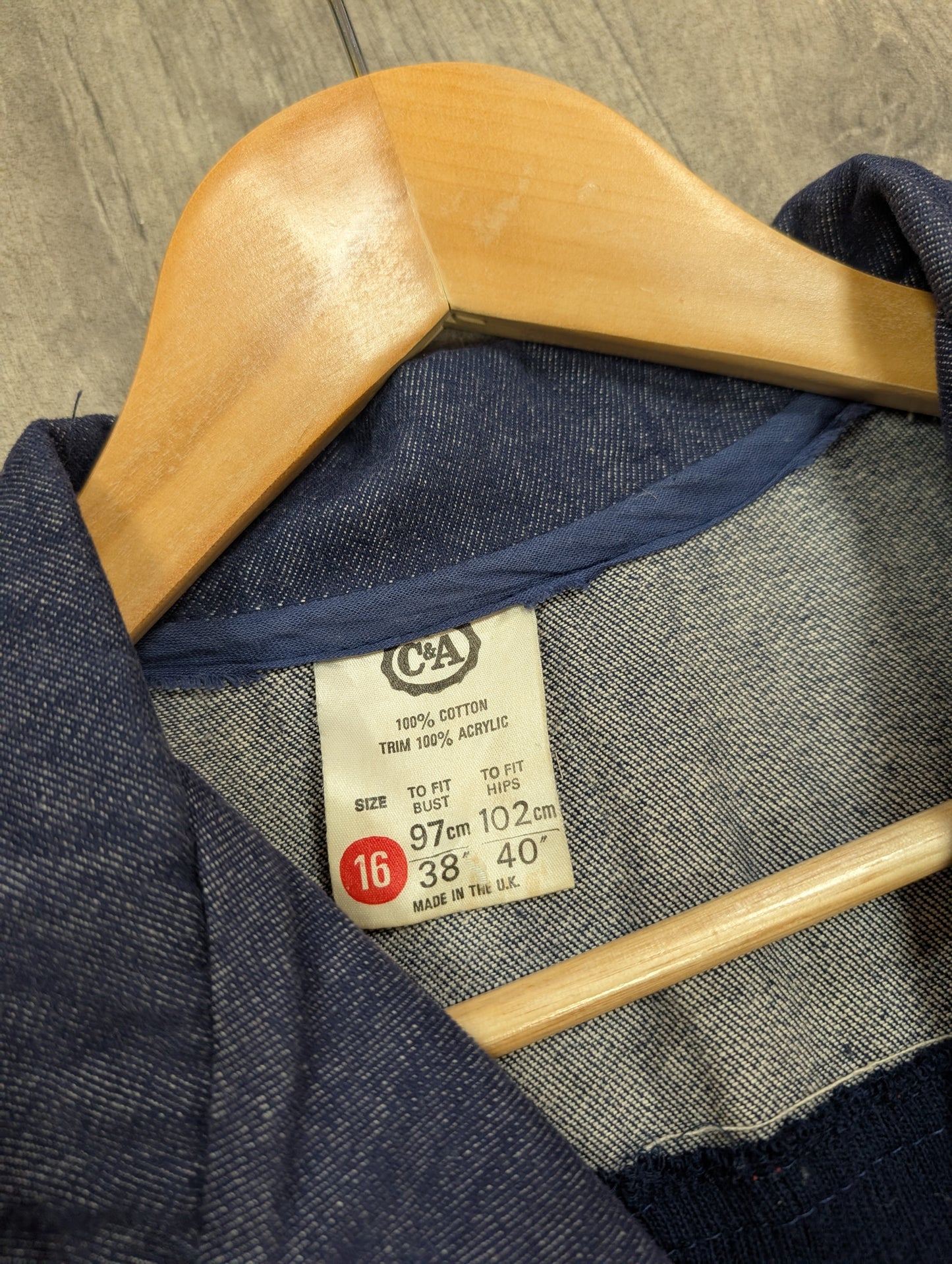 1970s C&A denim dress and belt - S/M/10/12