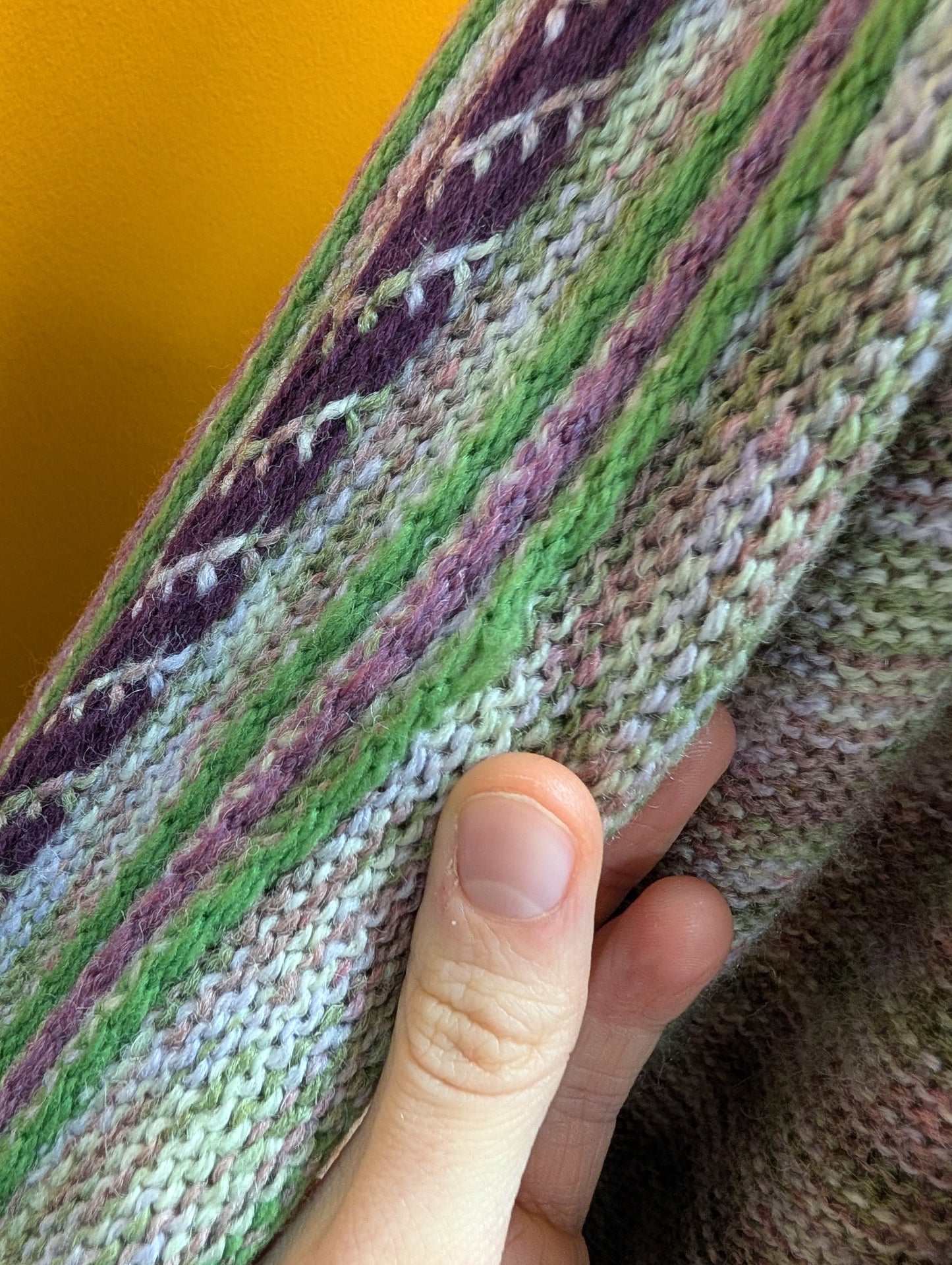 1970s Annie Cossins hand loomed wool blend cardigan