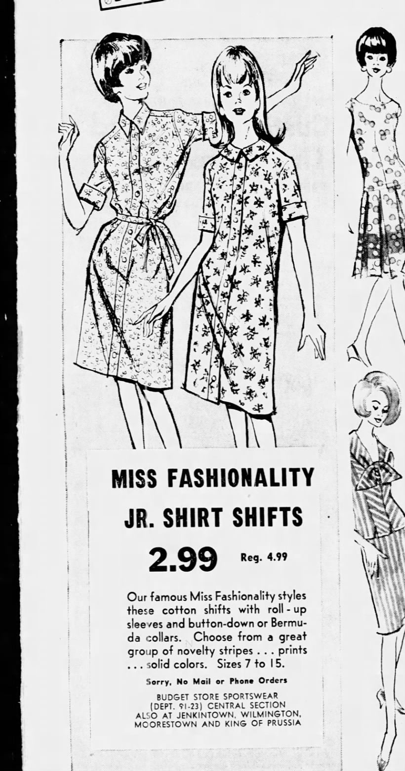 1960s Miss Fashionality novelty print cotton shirt shift dress