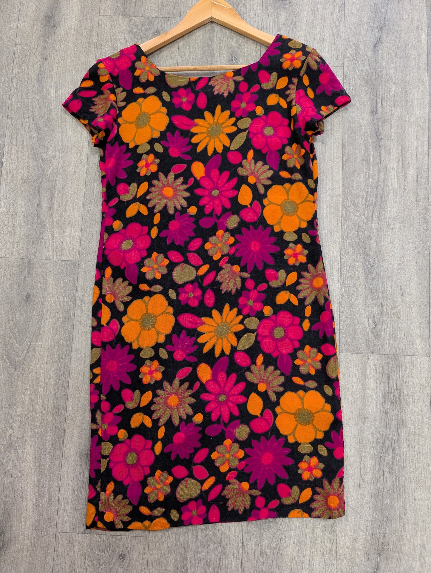 1960s Carnegie floral dress - S/8/10
