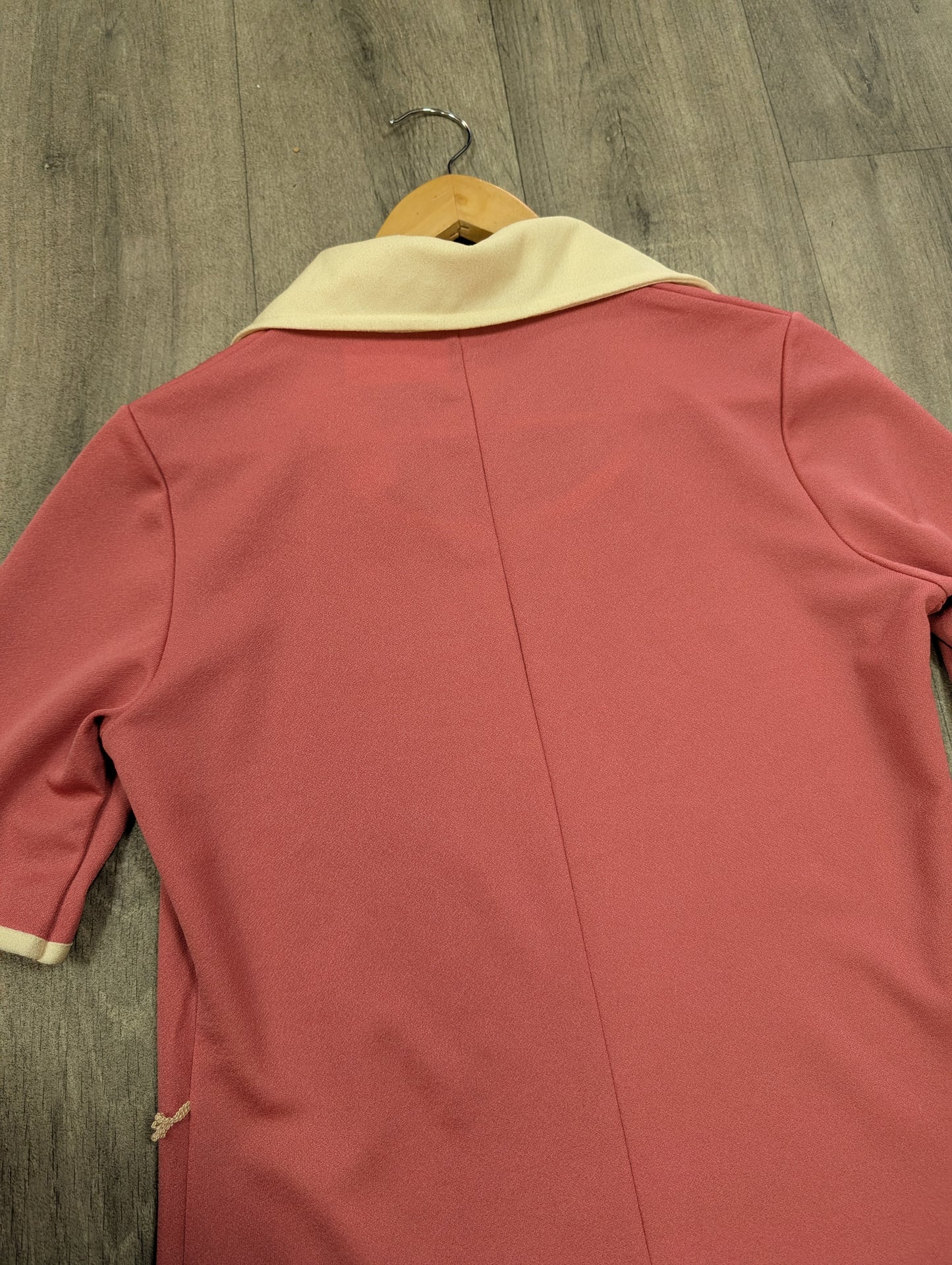 1970s St Michael pink collared dress and belt - 8/10/12