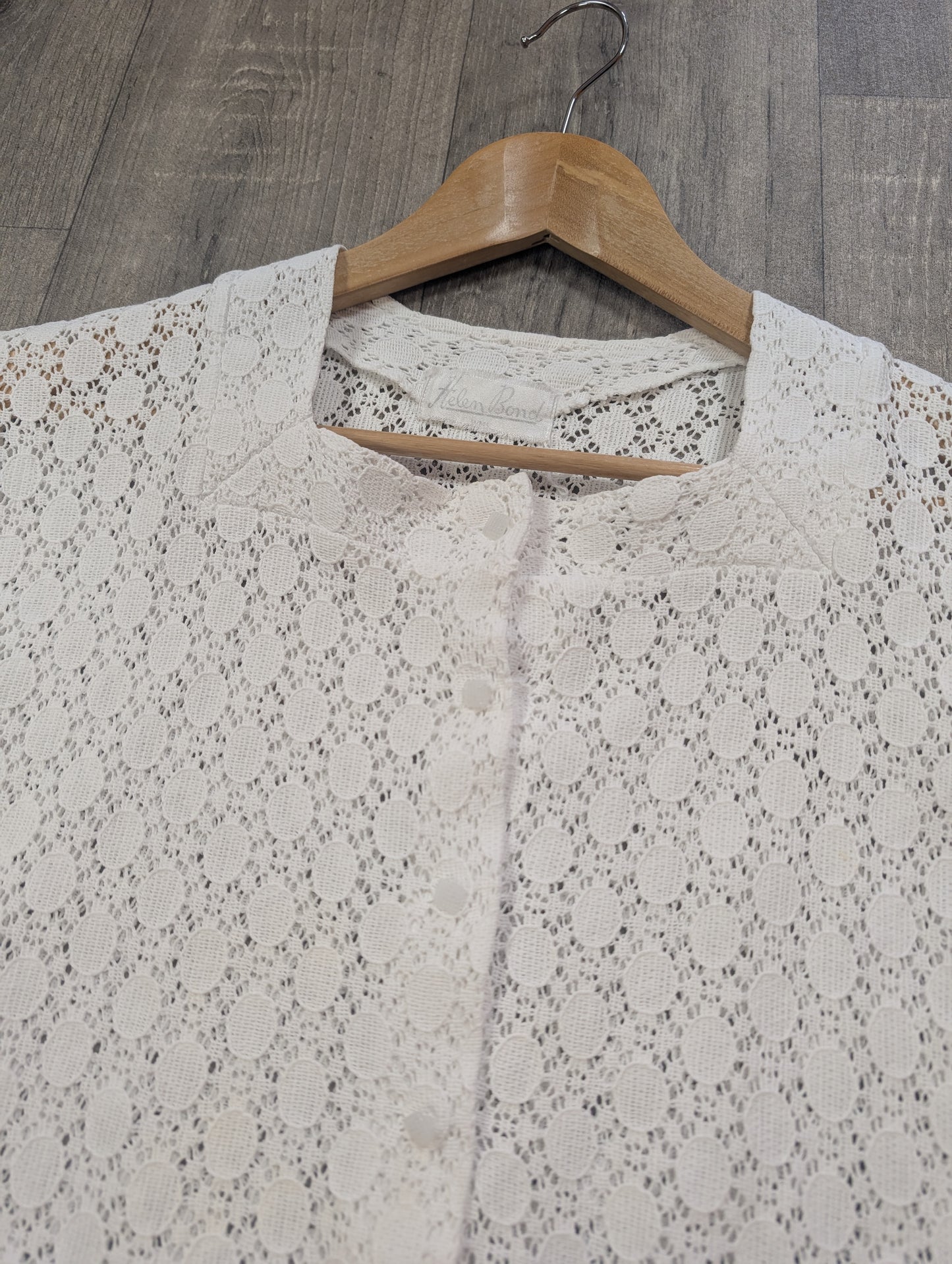 1950s Helen Bond white top - XS/S