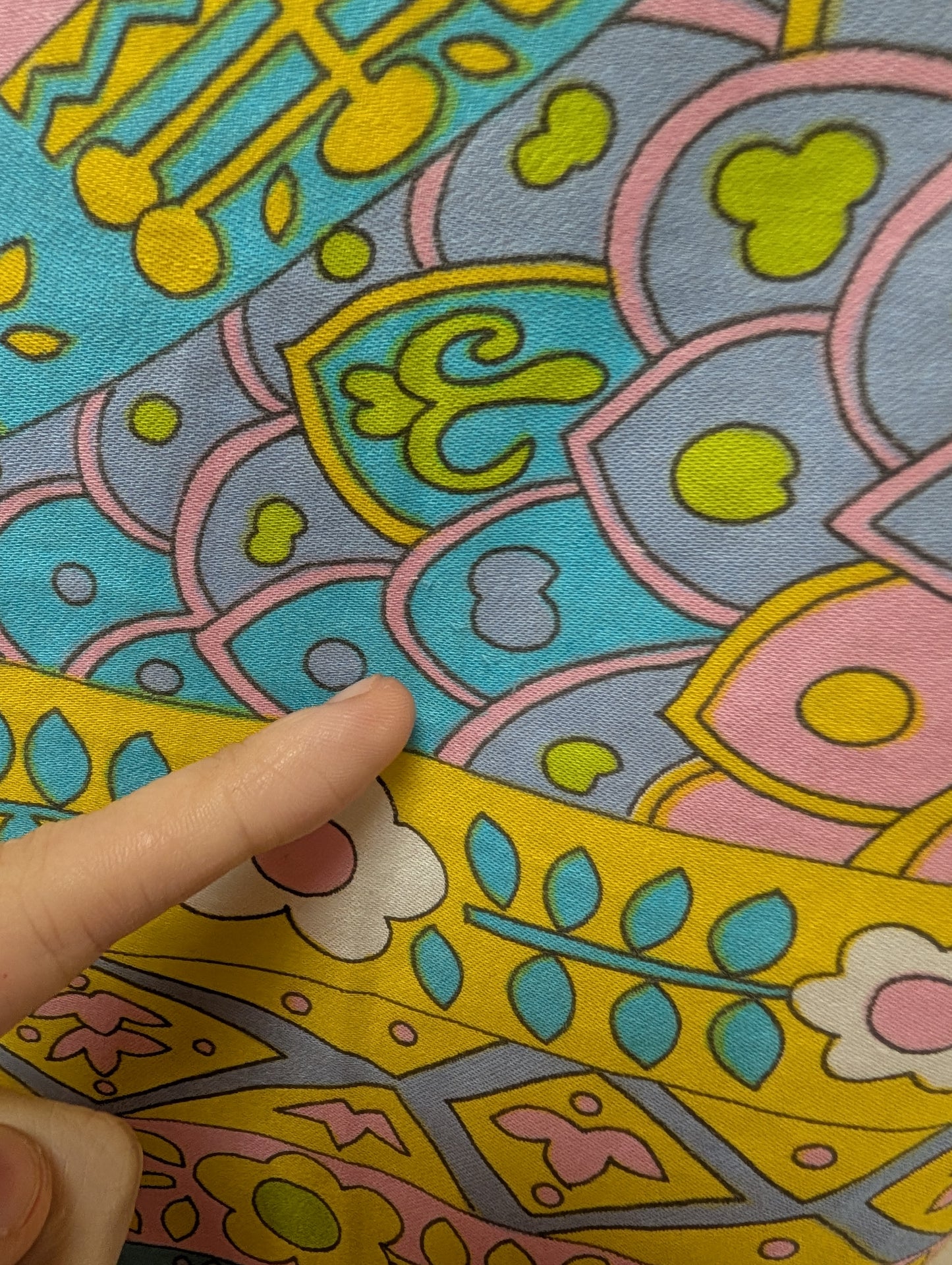 1960s Miss Holly psychedelic cotton dress - M